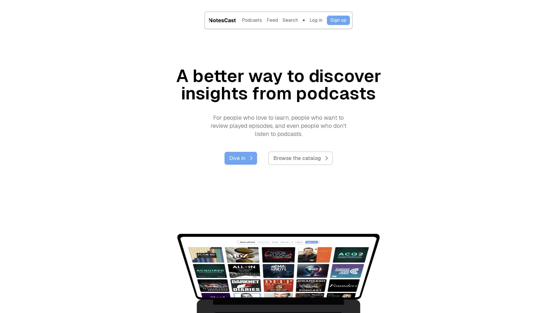 notescast homepage