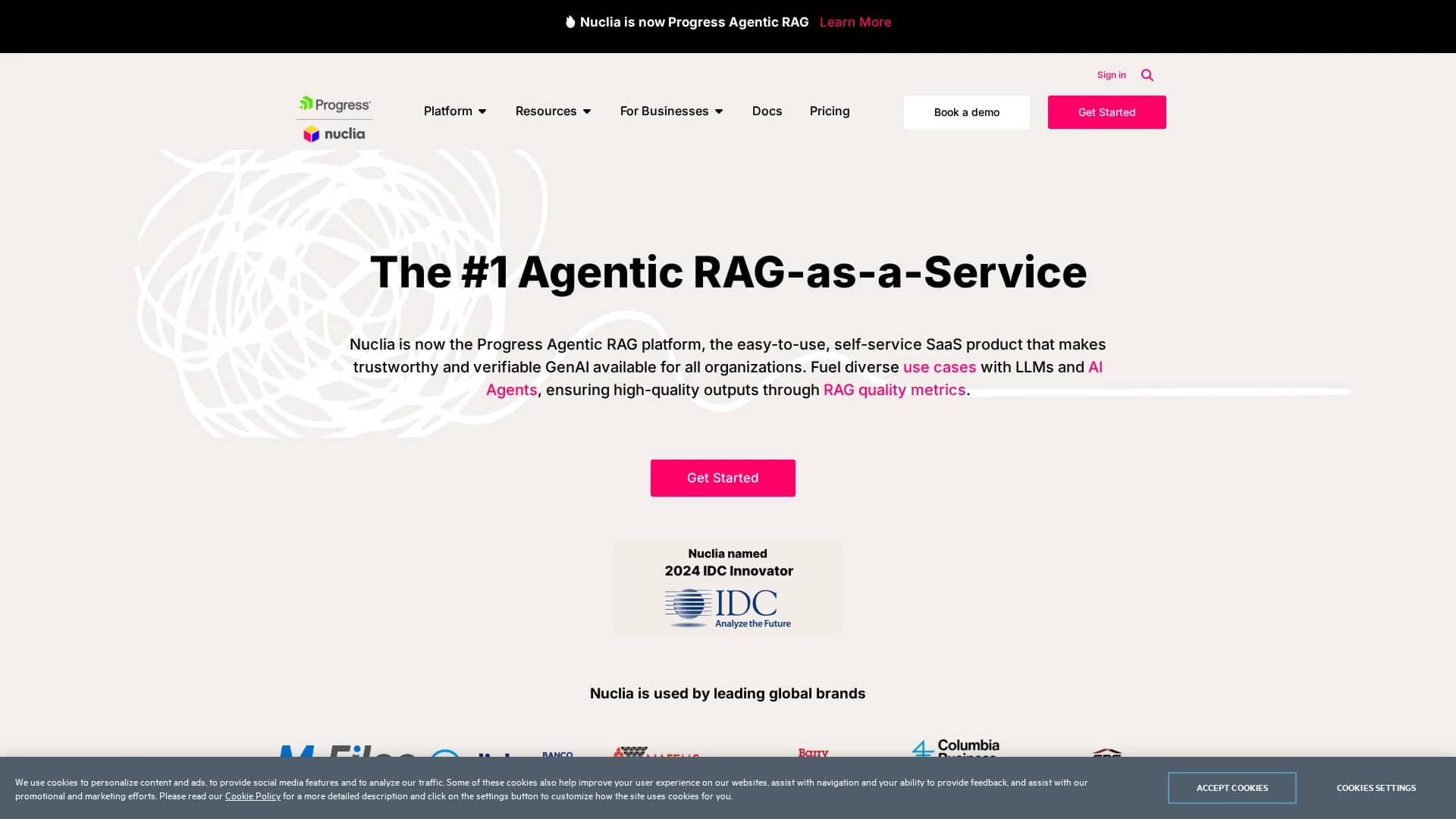 nuclia homepage