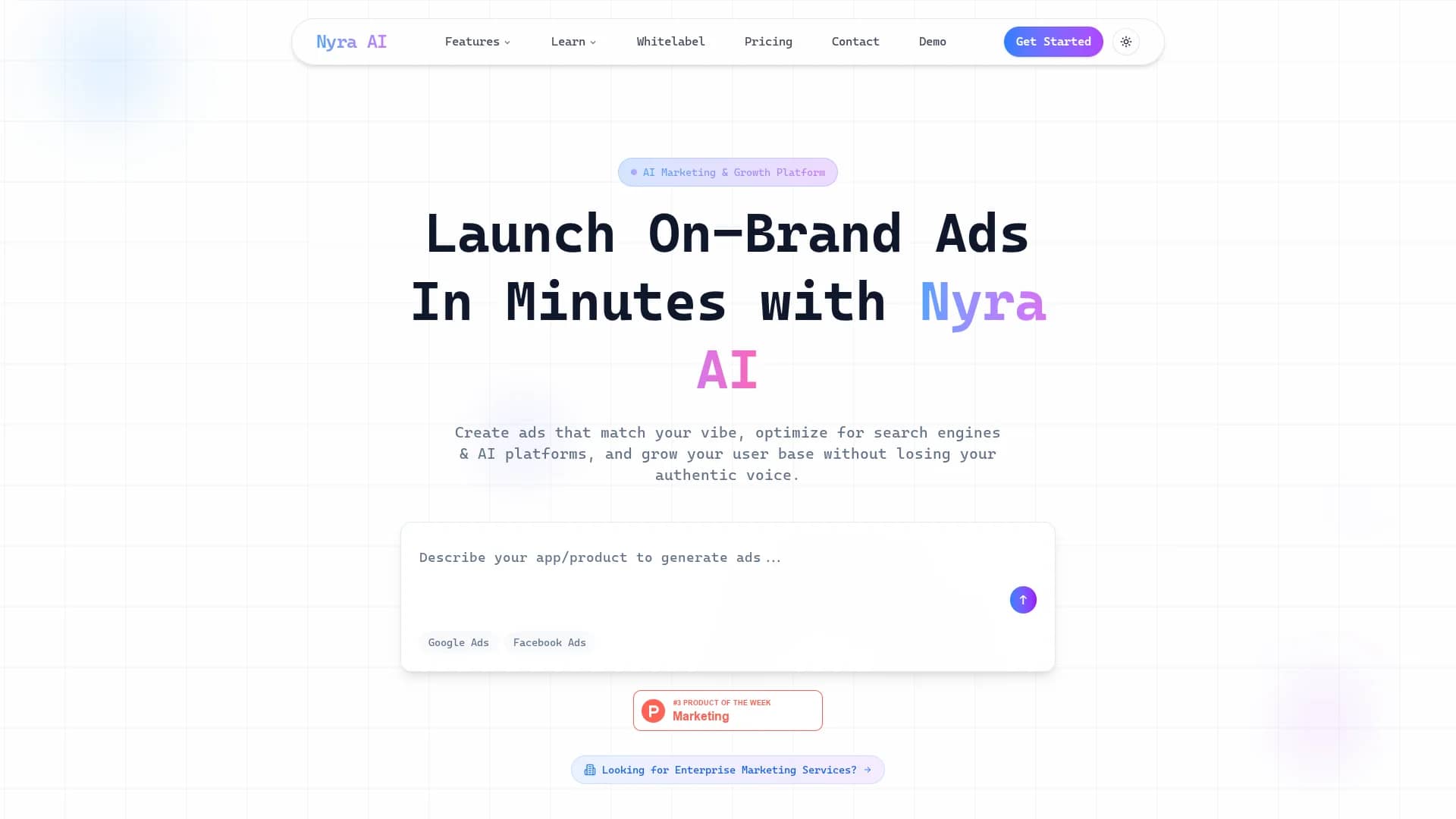nyra-ai homepage
