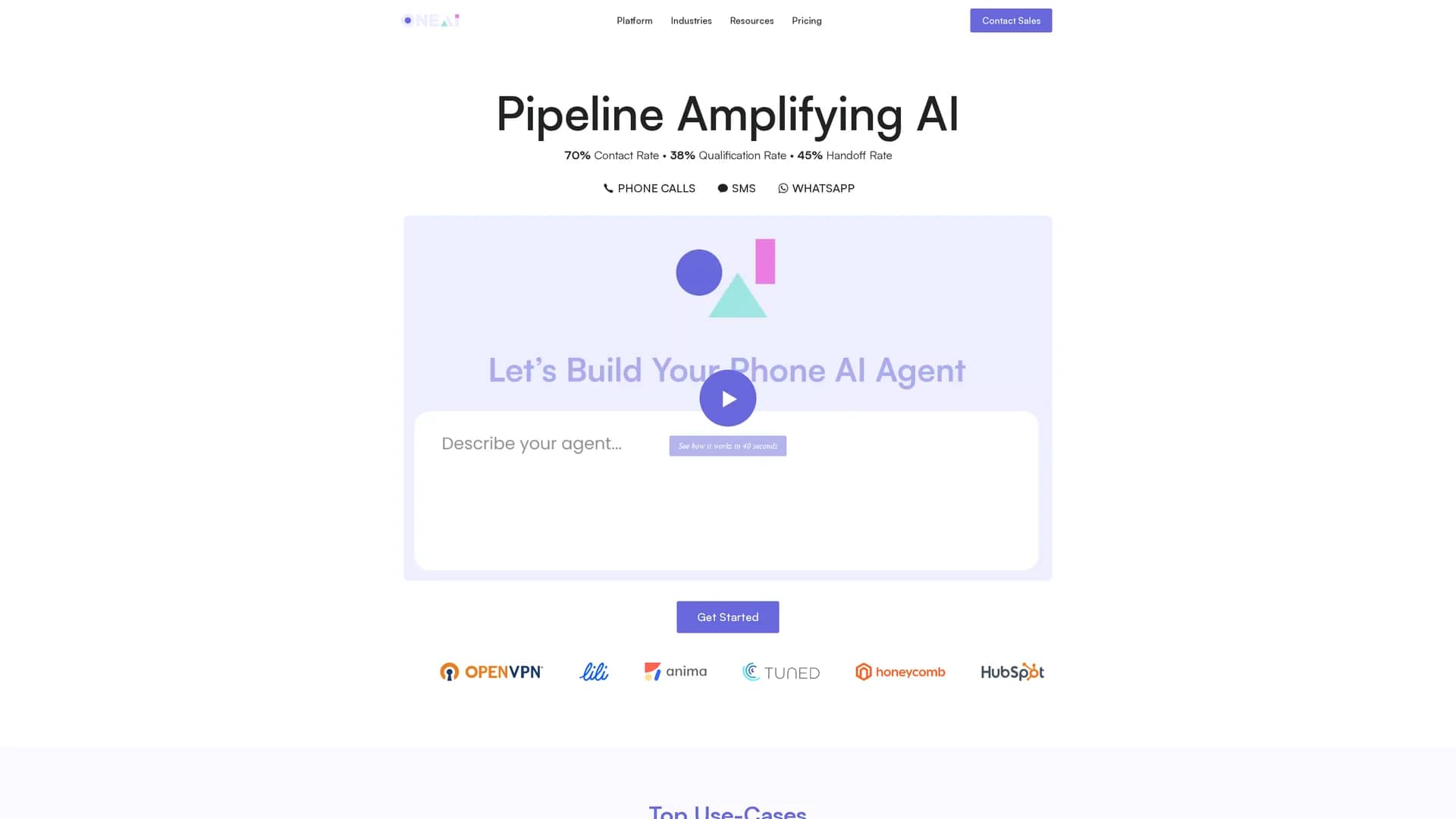 one-ai homepage