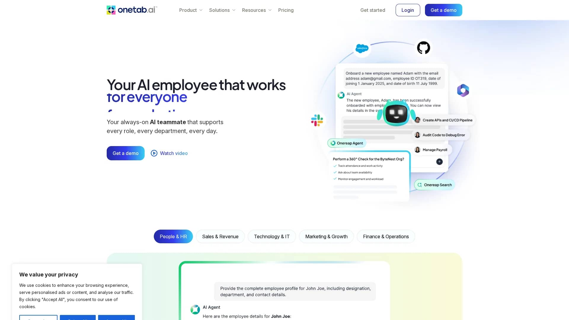 onetab homepage