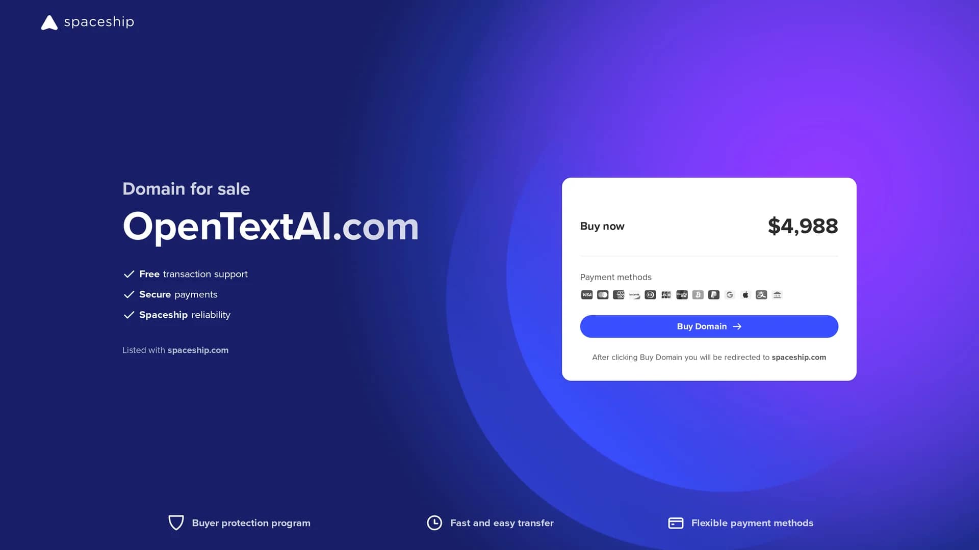 open-text-ai homepage