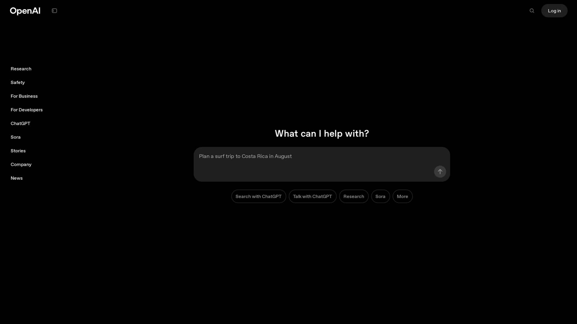 openai homepage