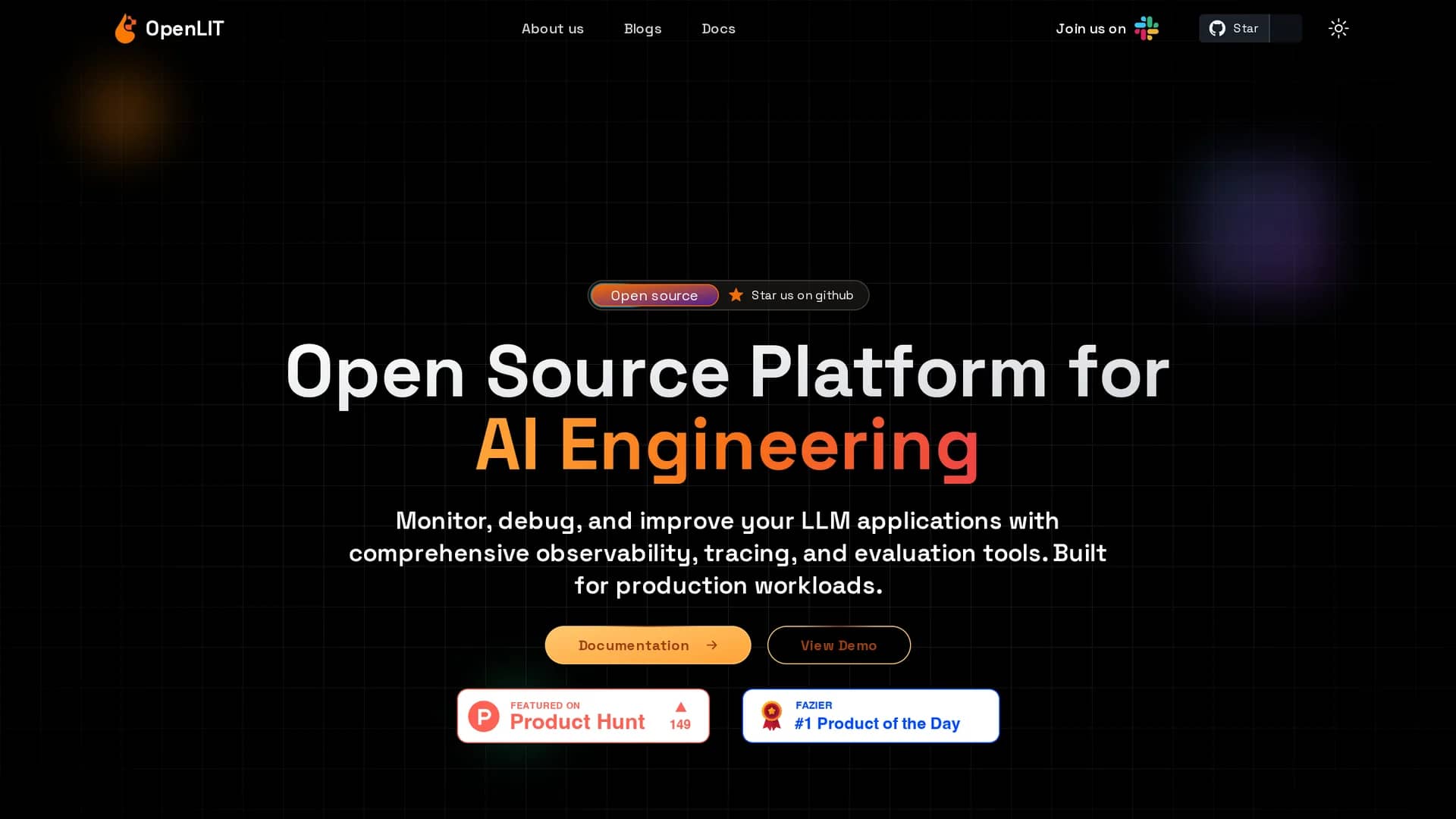 openlit homepage