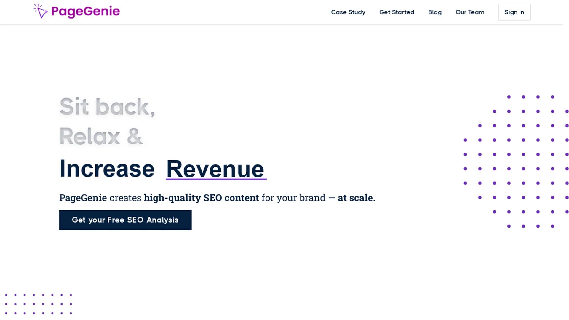 pagegenie homepage