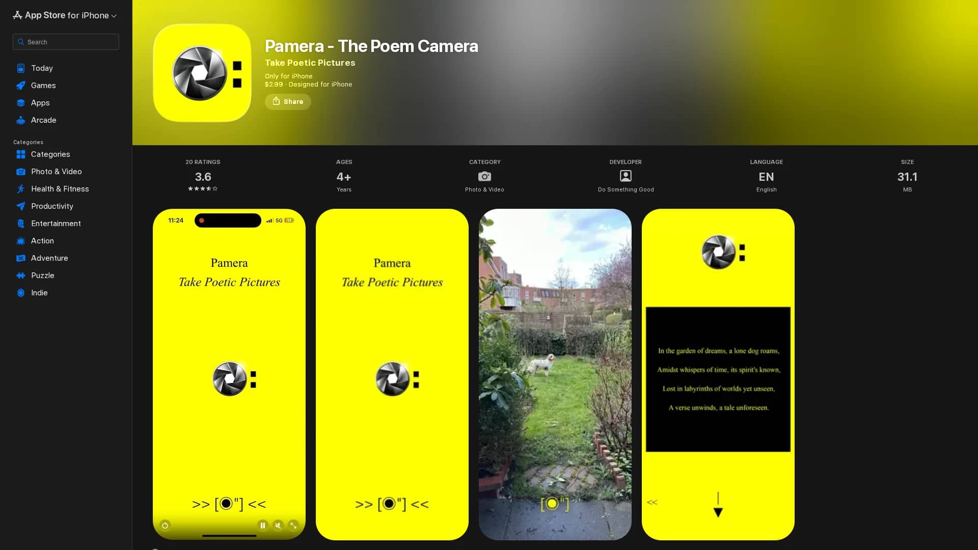pamera-the-poem-camera homepage