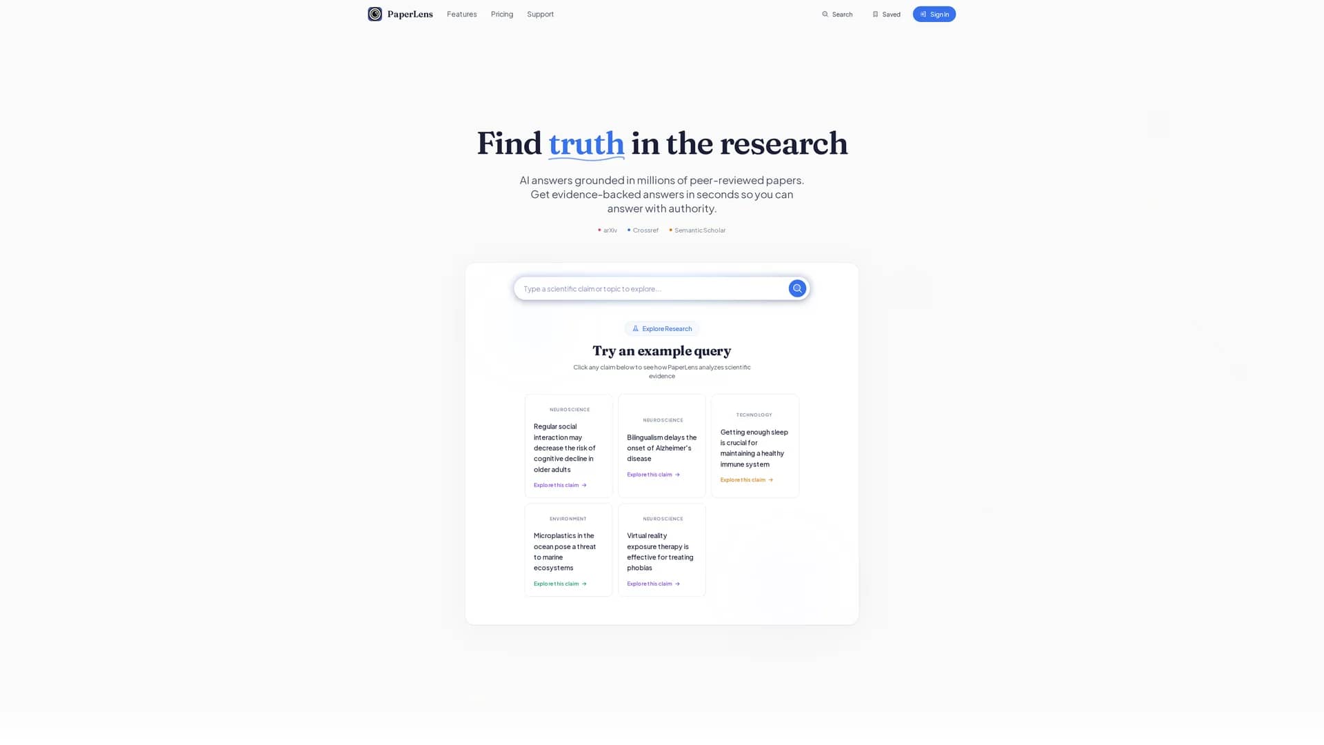paperlens homepage