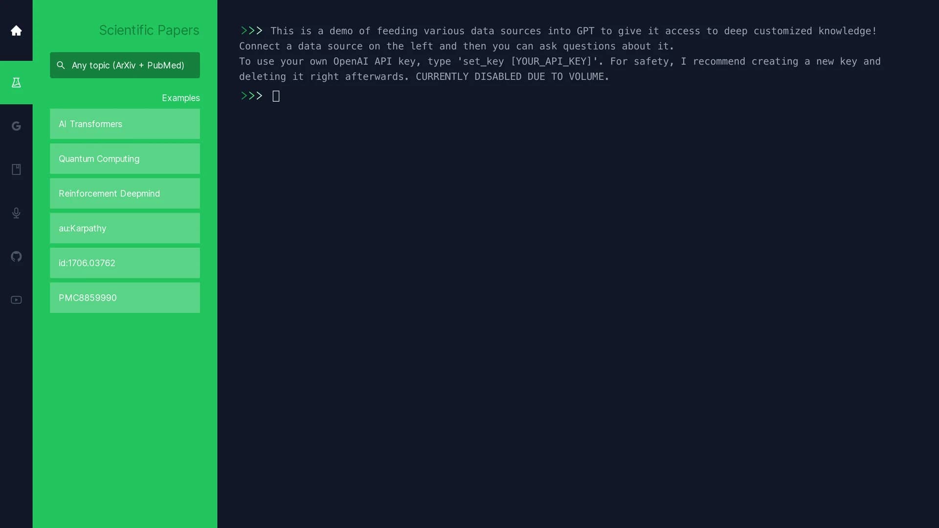 papers-gpt homepage