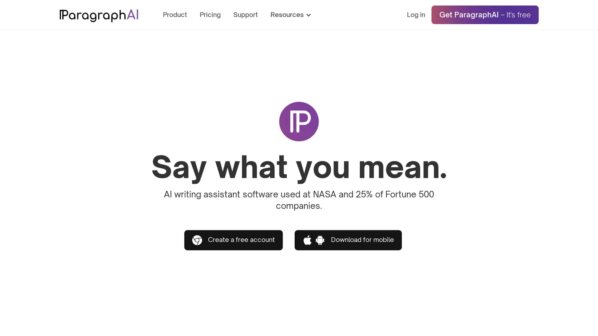paragraphai homepage