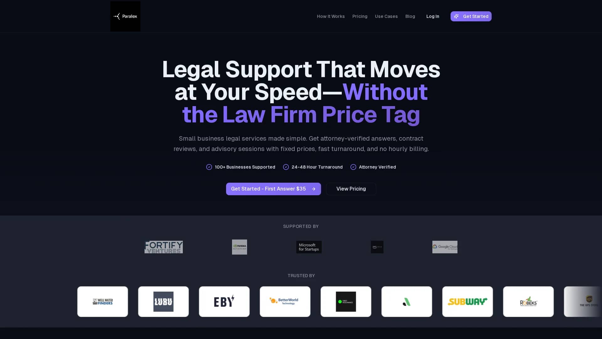 paralex-ai homepage