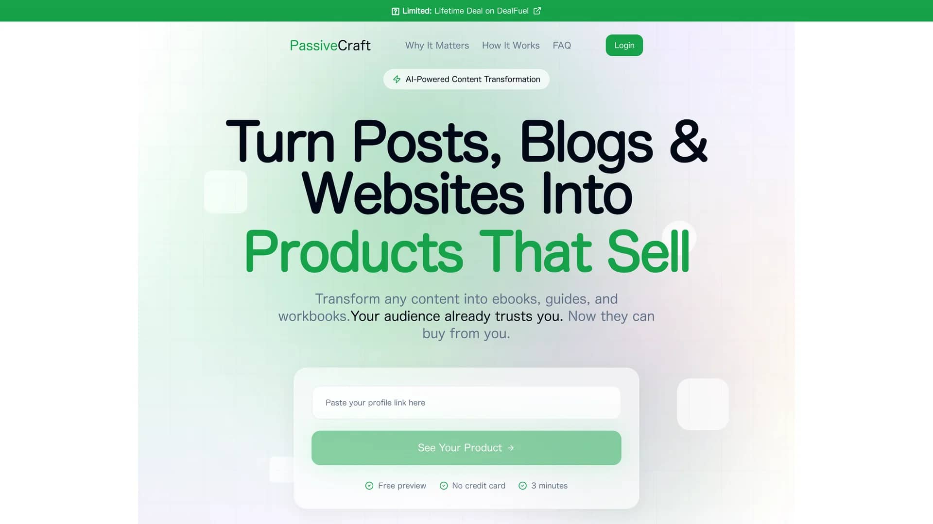 passivecraft homepage