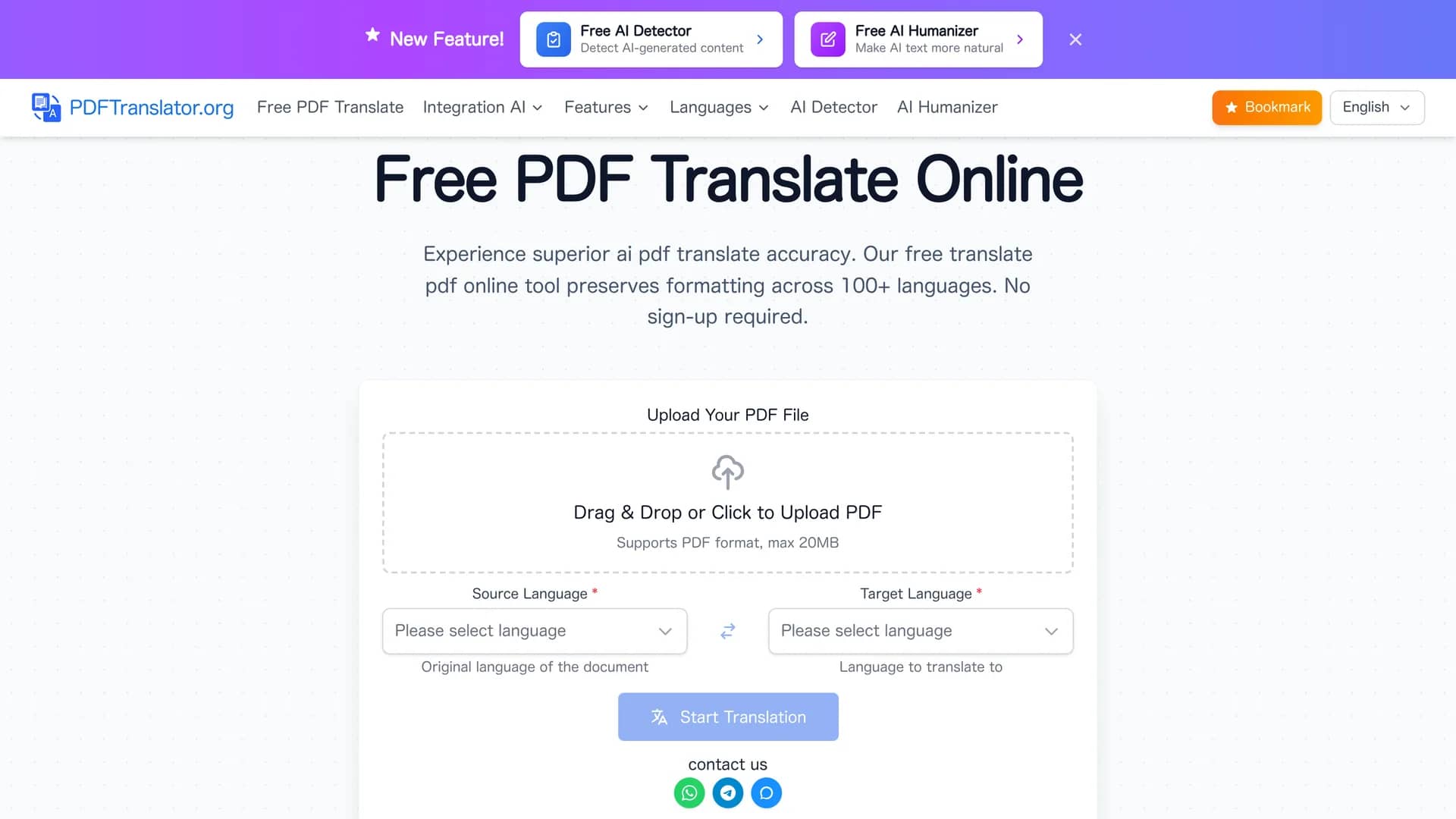 pdf-translator homepage