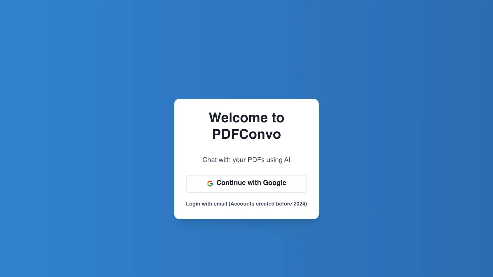 pdfconvo-chat-with-your-pdf homepage