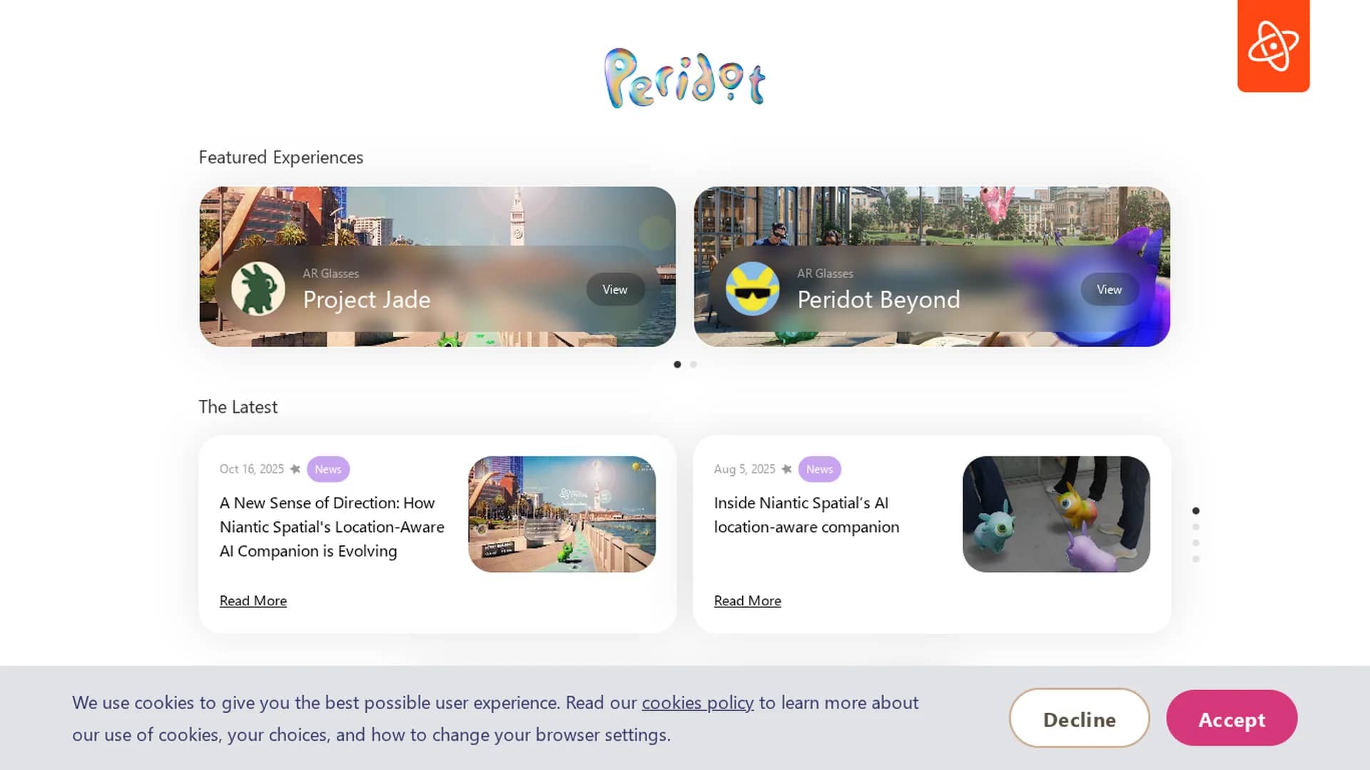 peridot-ar-tamagotchi homepage
