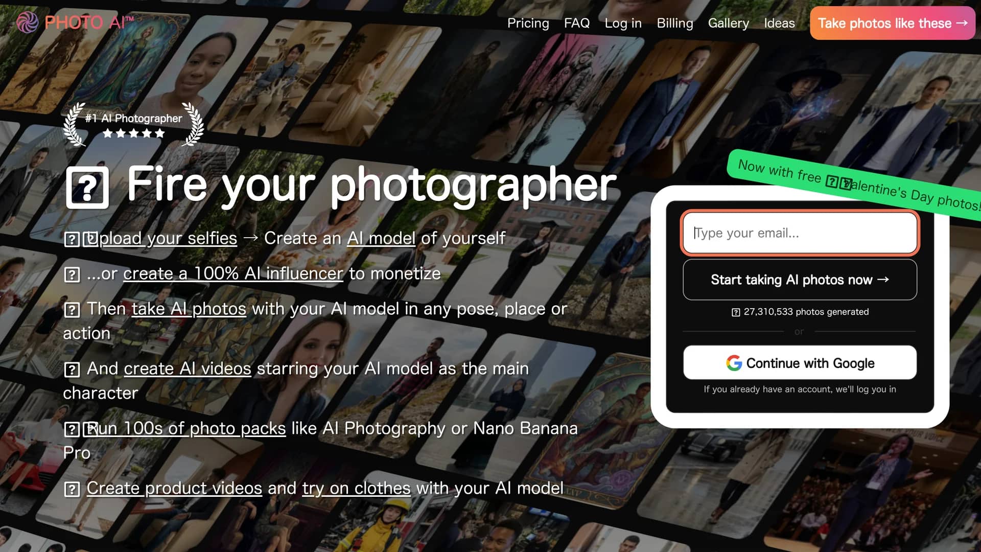 photo-ai homepage
