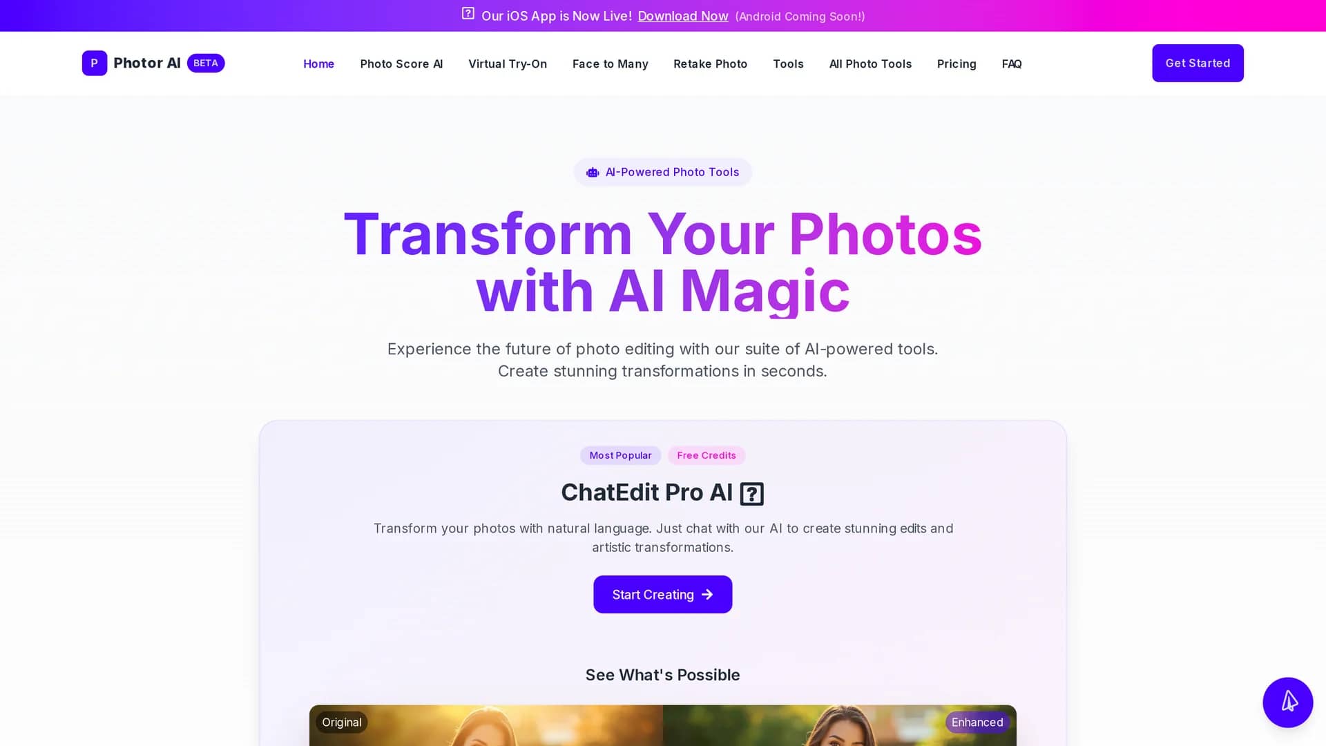 photor-ai homepage