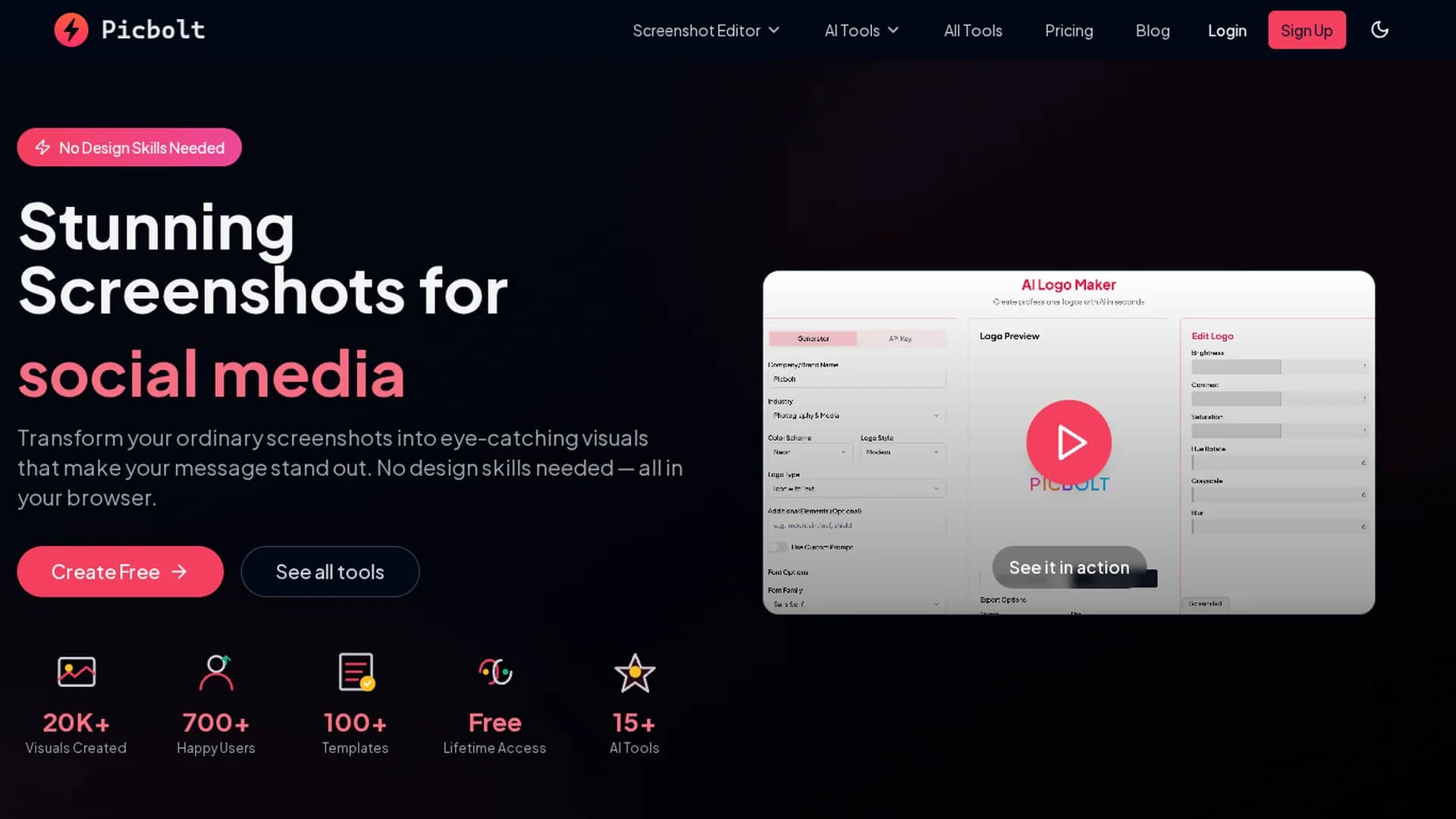 picbolt homepage