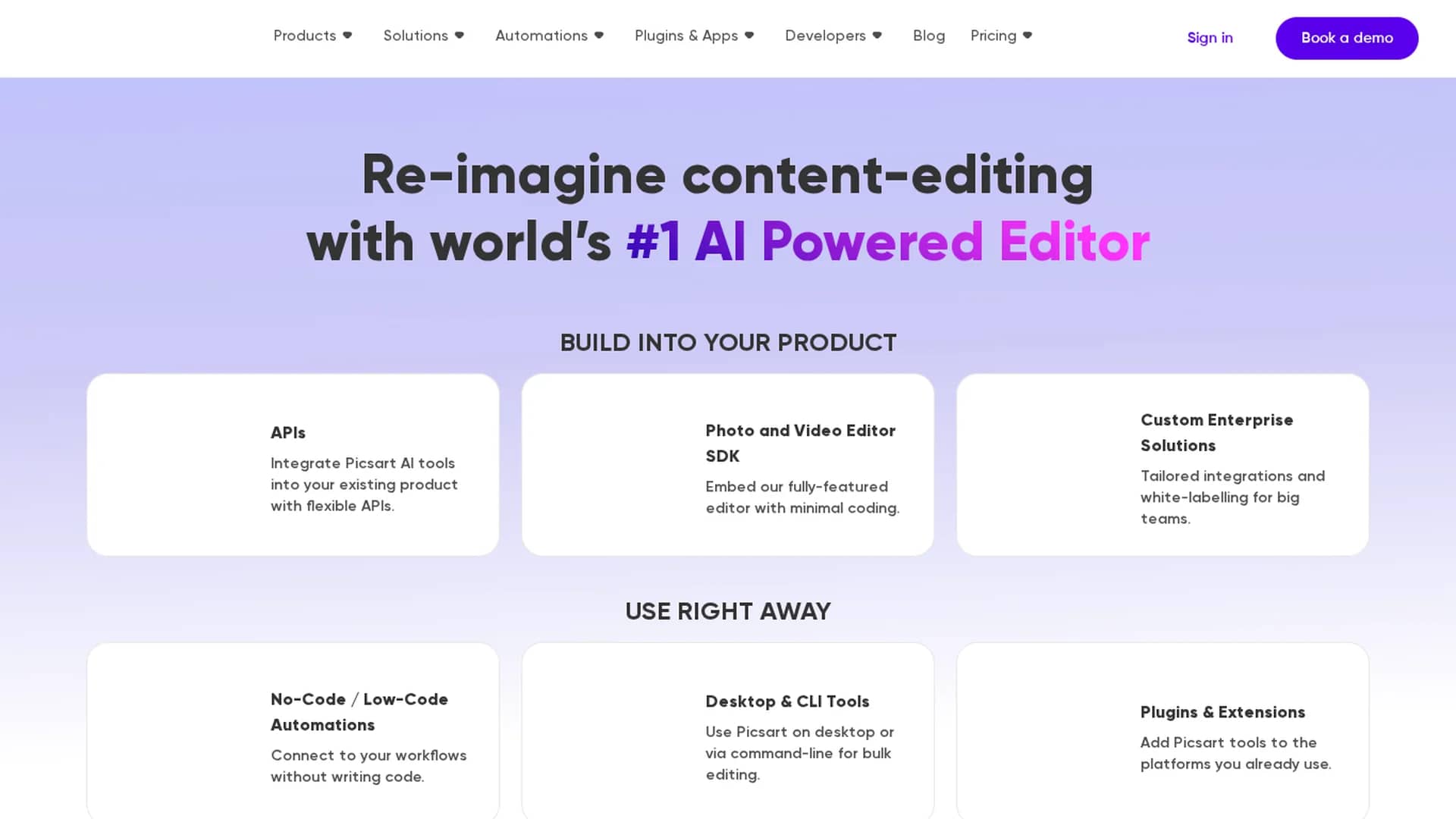 picsart-creative-apis homepage