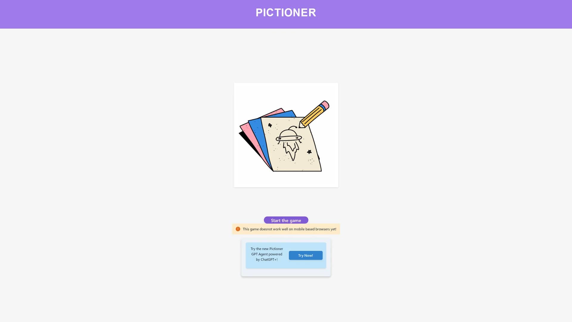 pictioner homepage