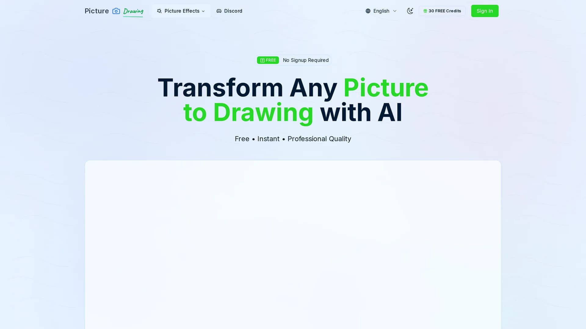 picture-to-drawing homepage