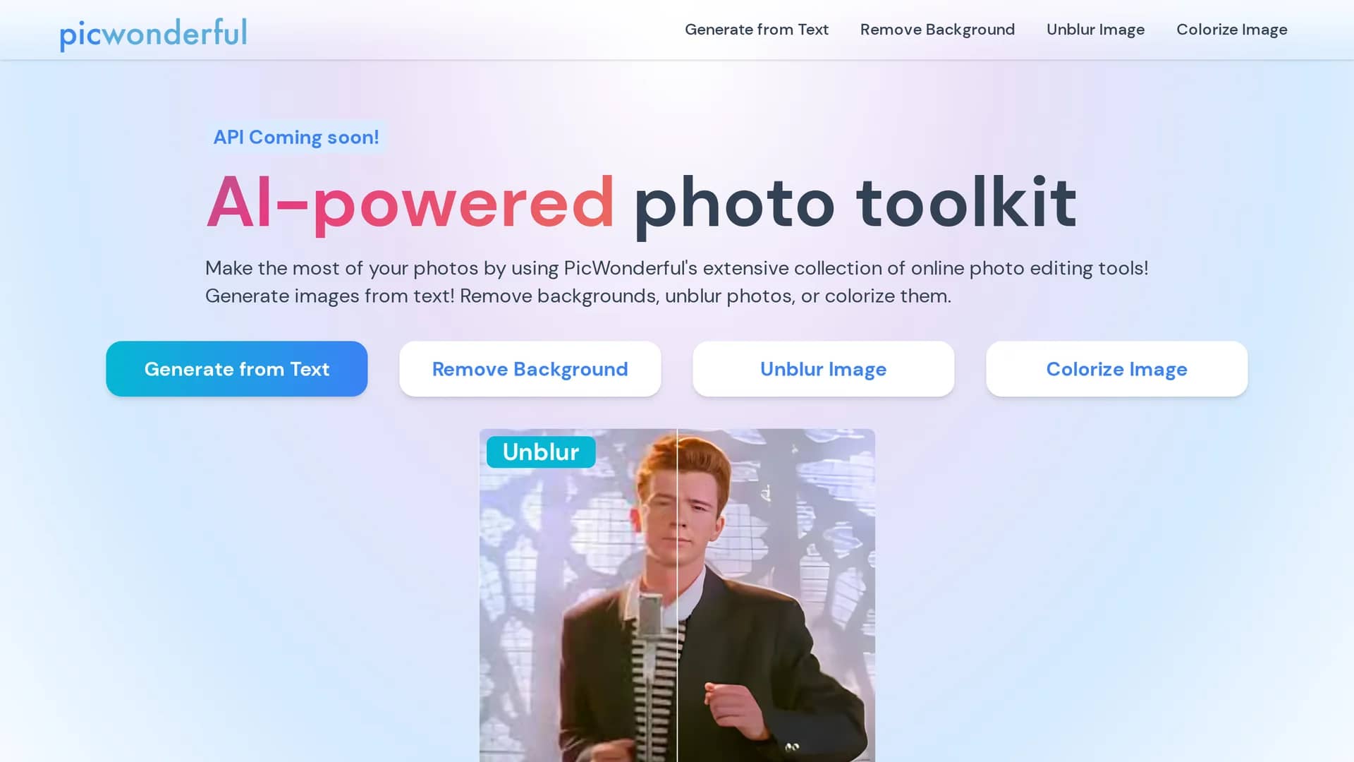 picwonderful homepage