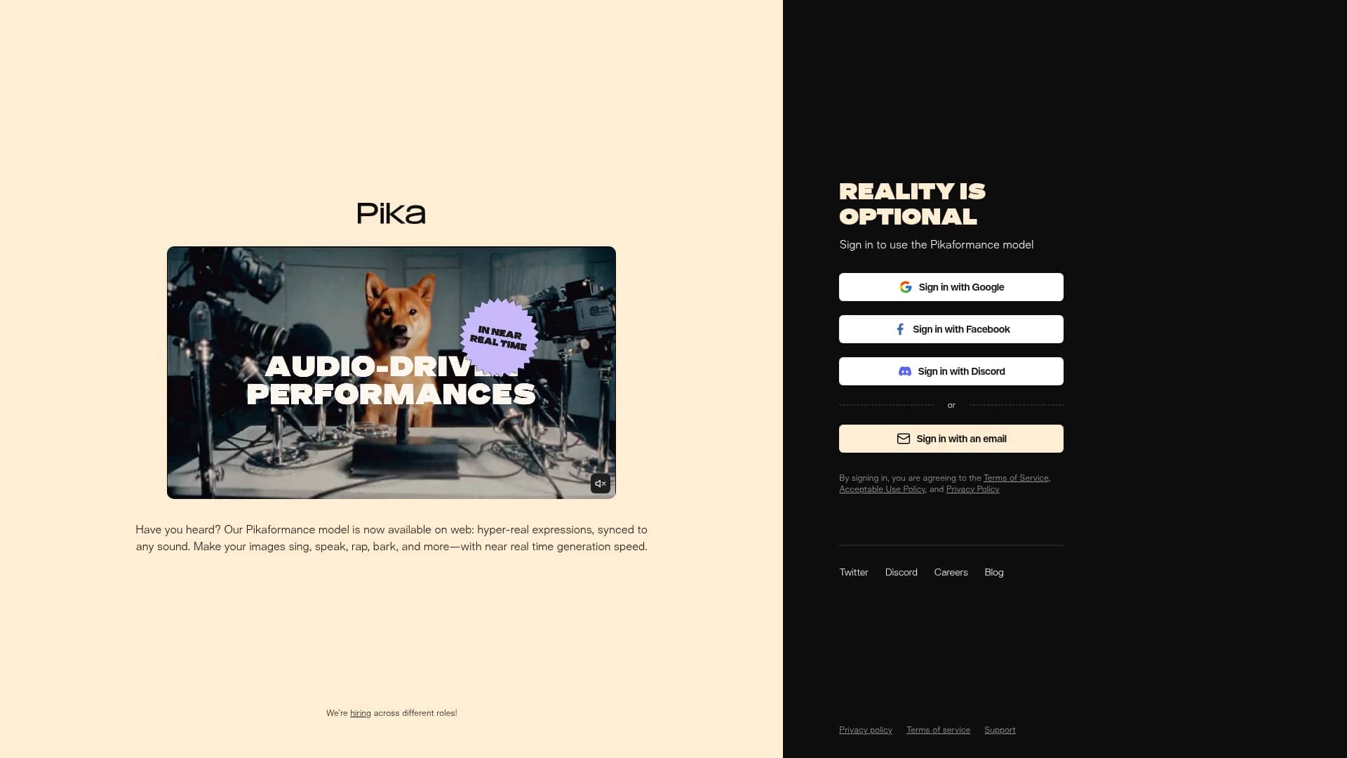 pika-ai homepage