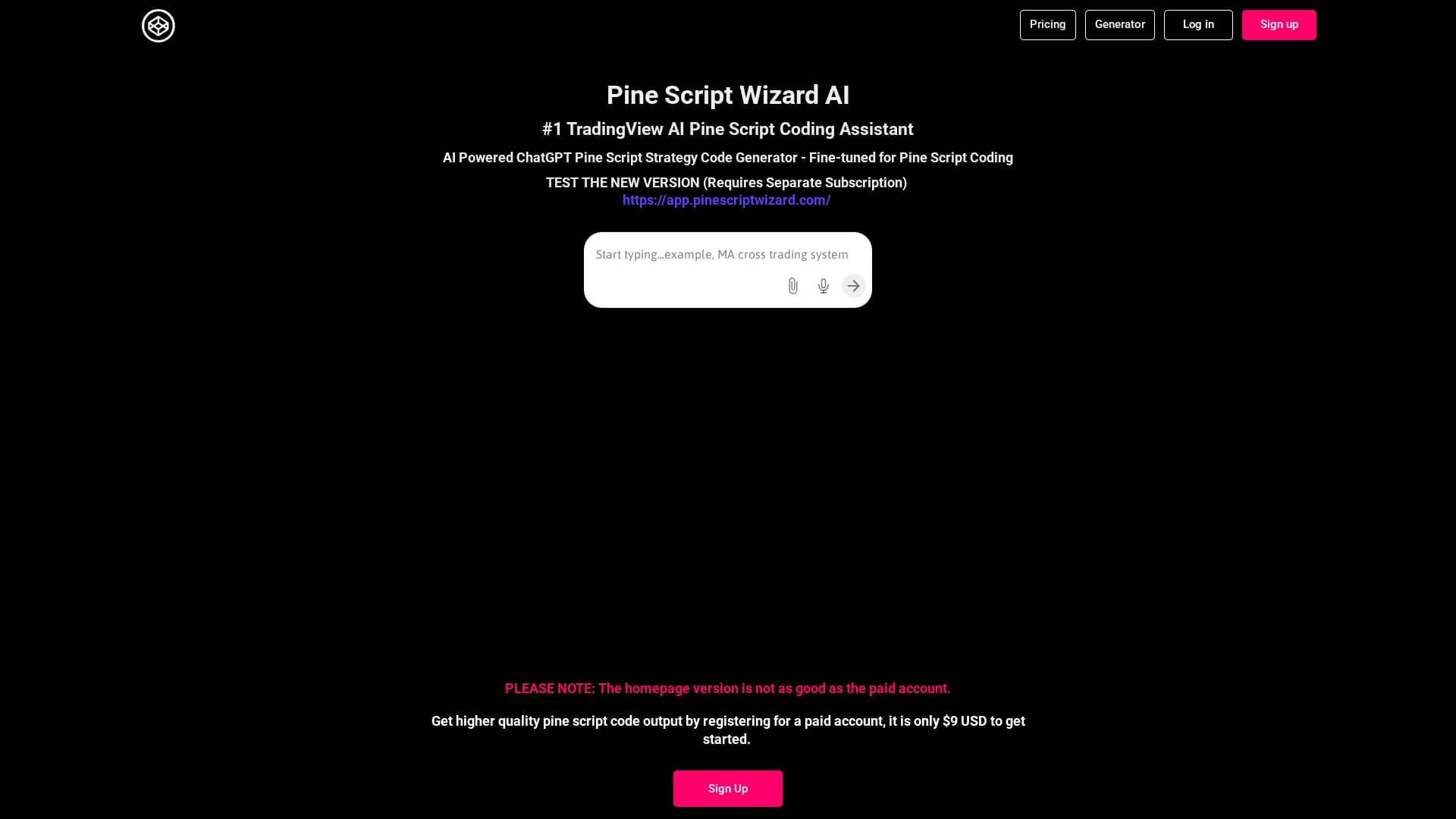 pine-script-wizard-ai homepage