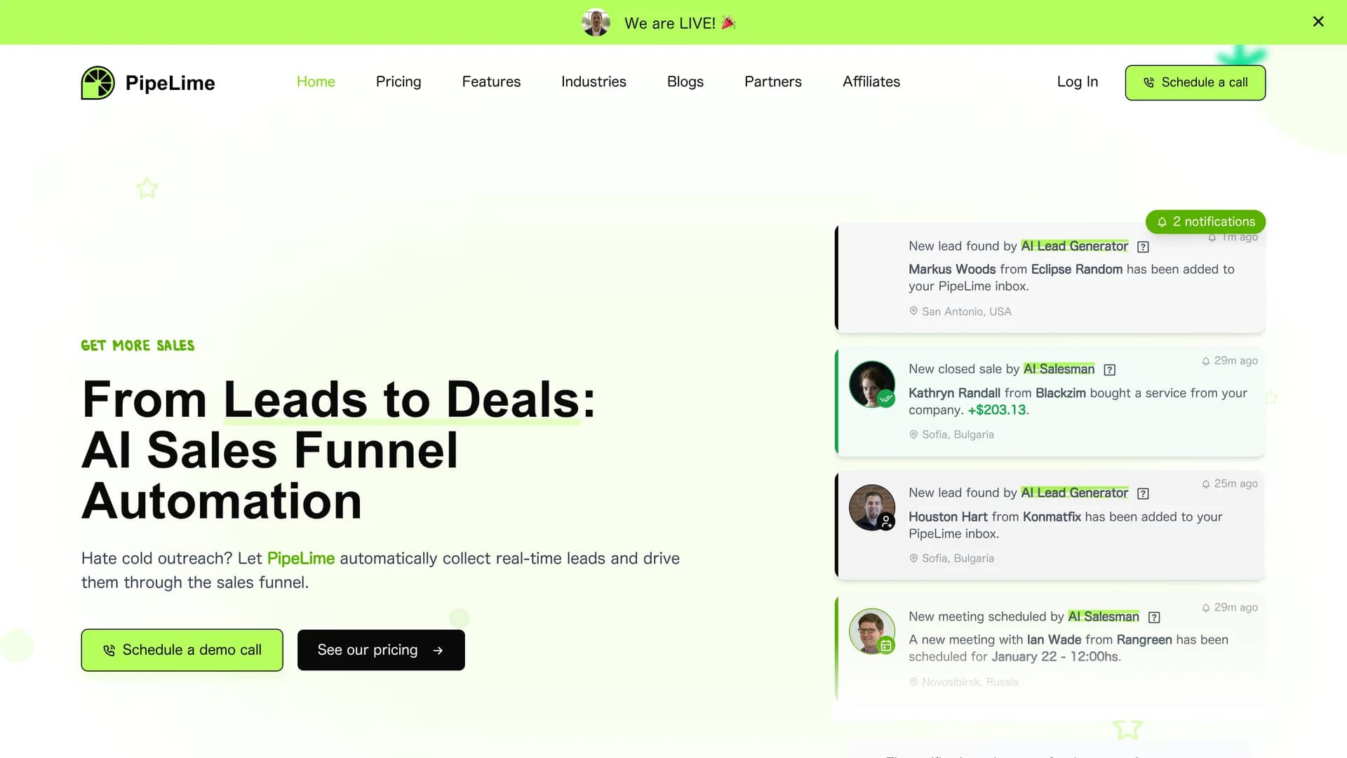 pipelime homepage