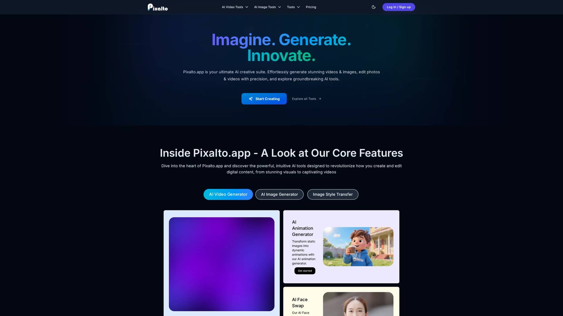 pixalto homepage