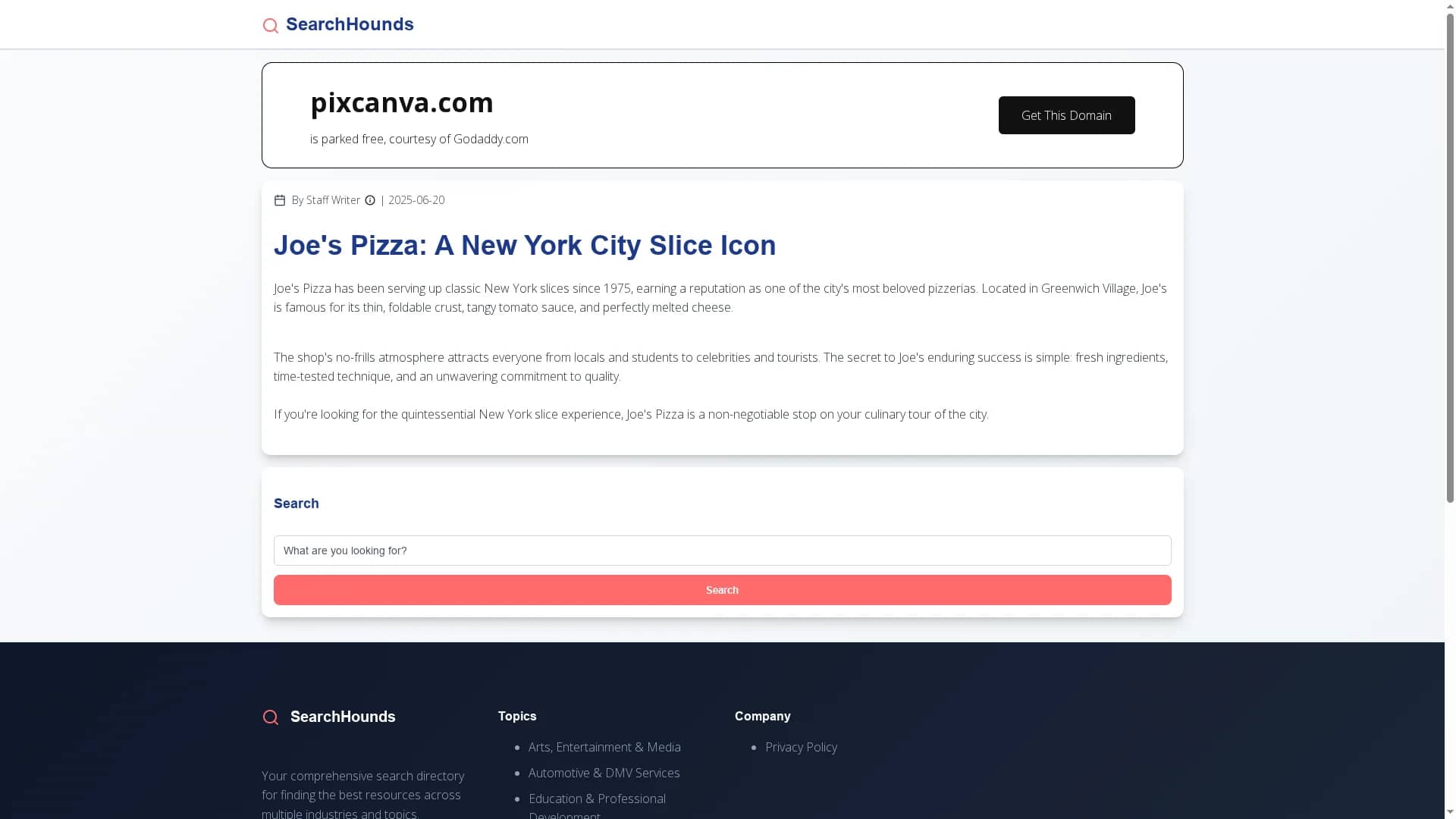 pixcanva homepage