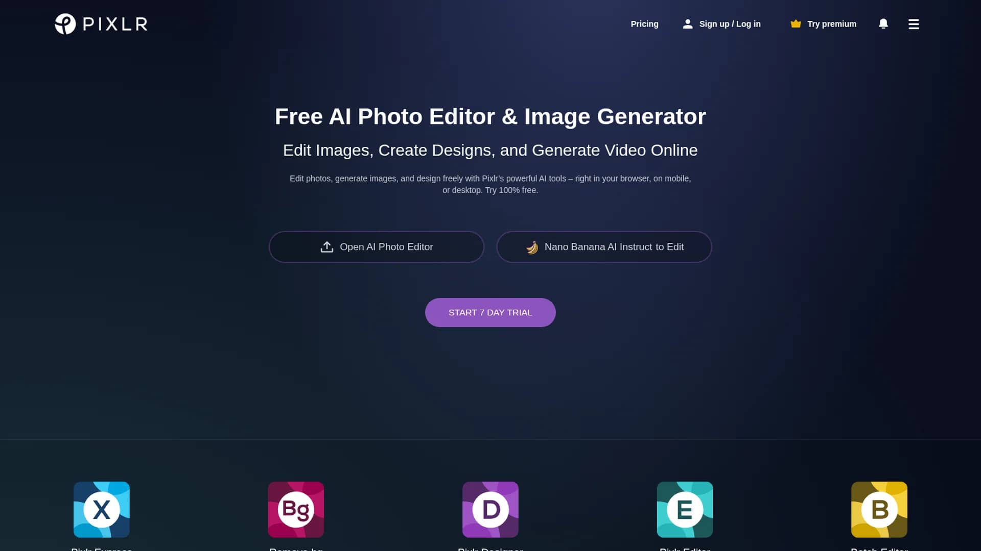 pixlr homepage
