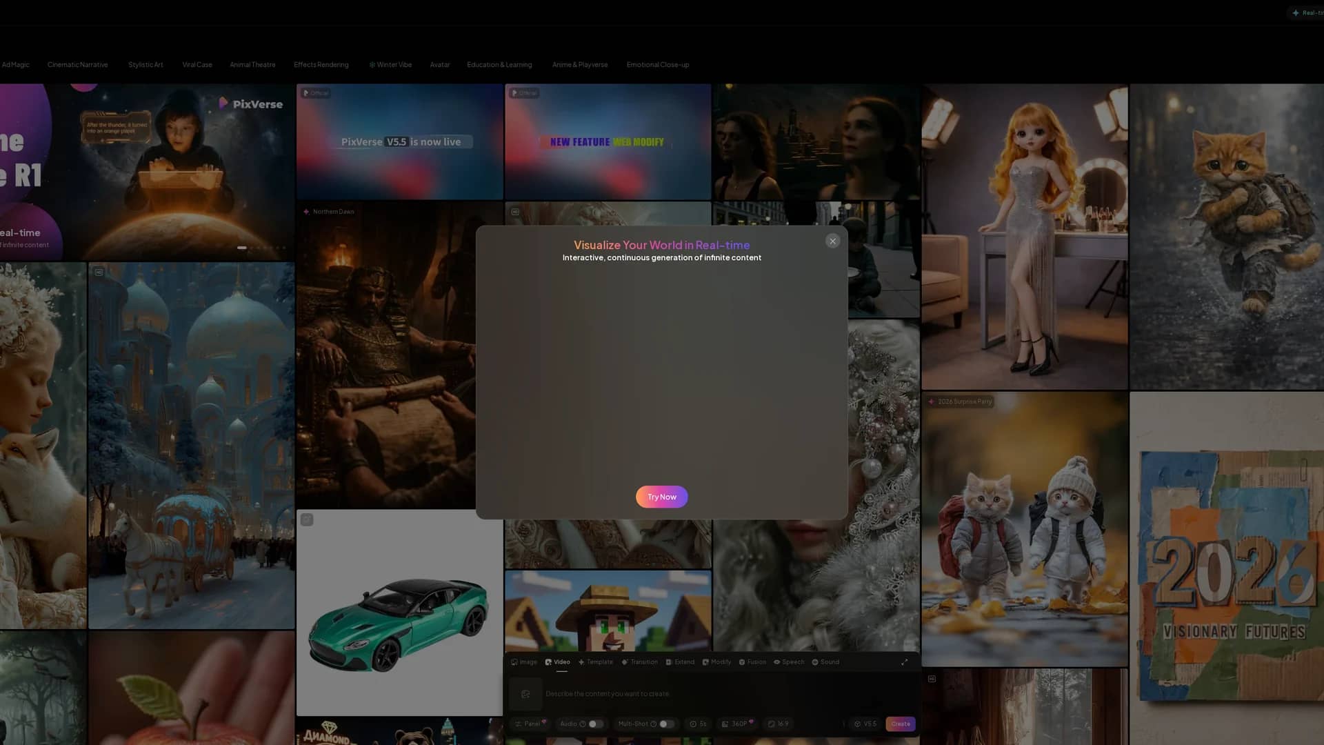 pixverse homepage