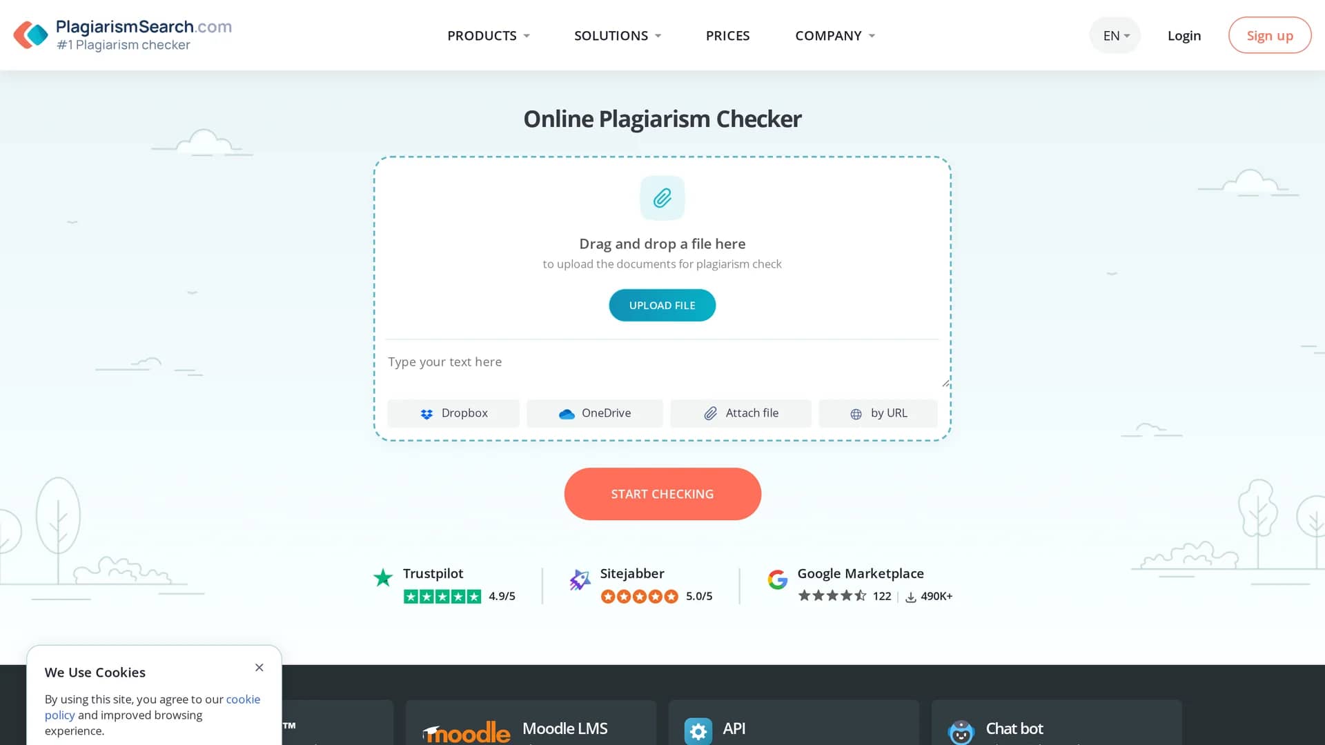 plagiarismsearch-com homepage