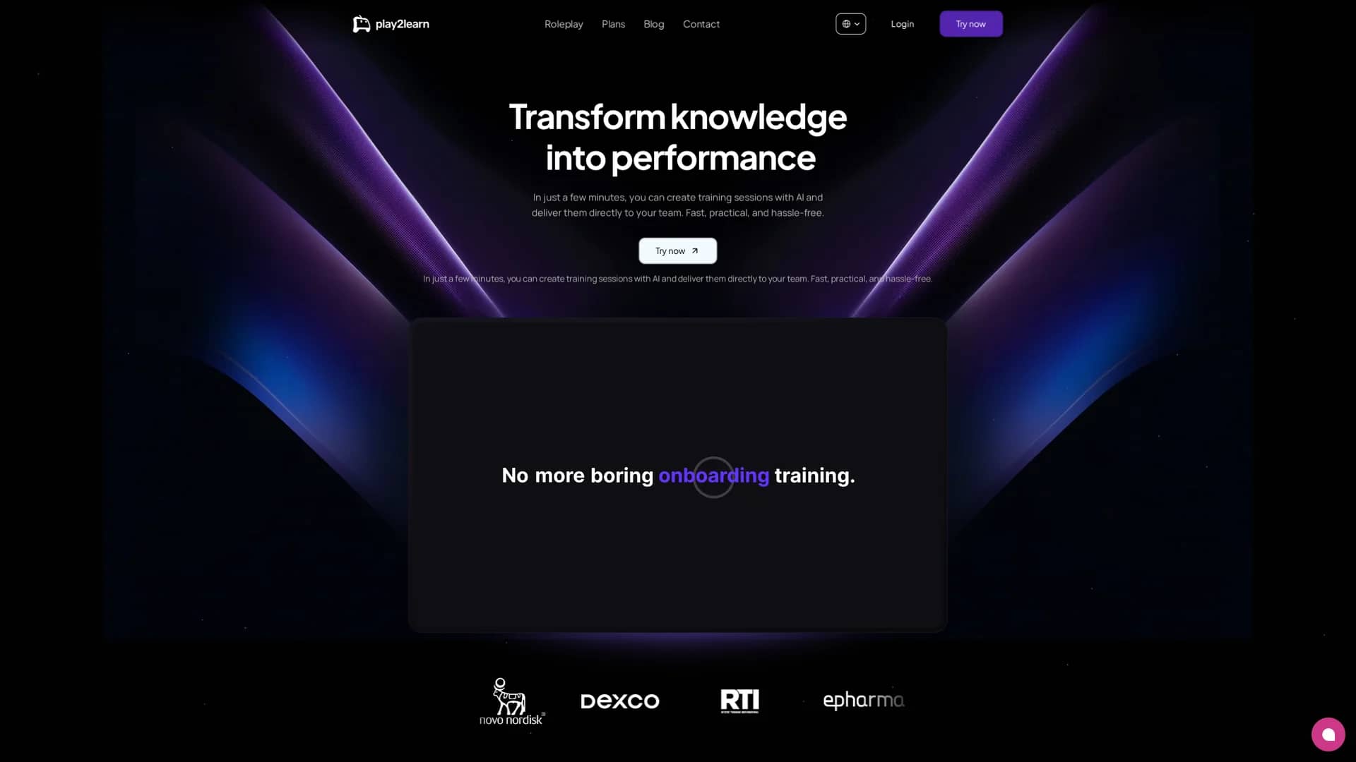 play2learn homepage