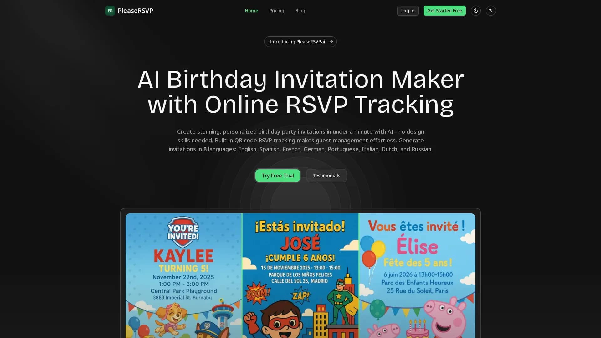 pleasersvp-ai homepage