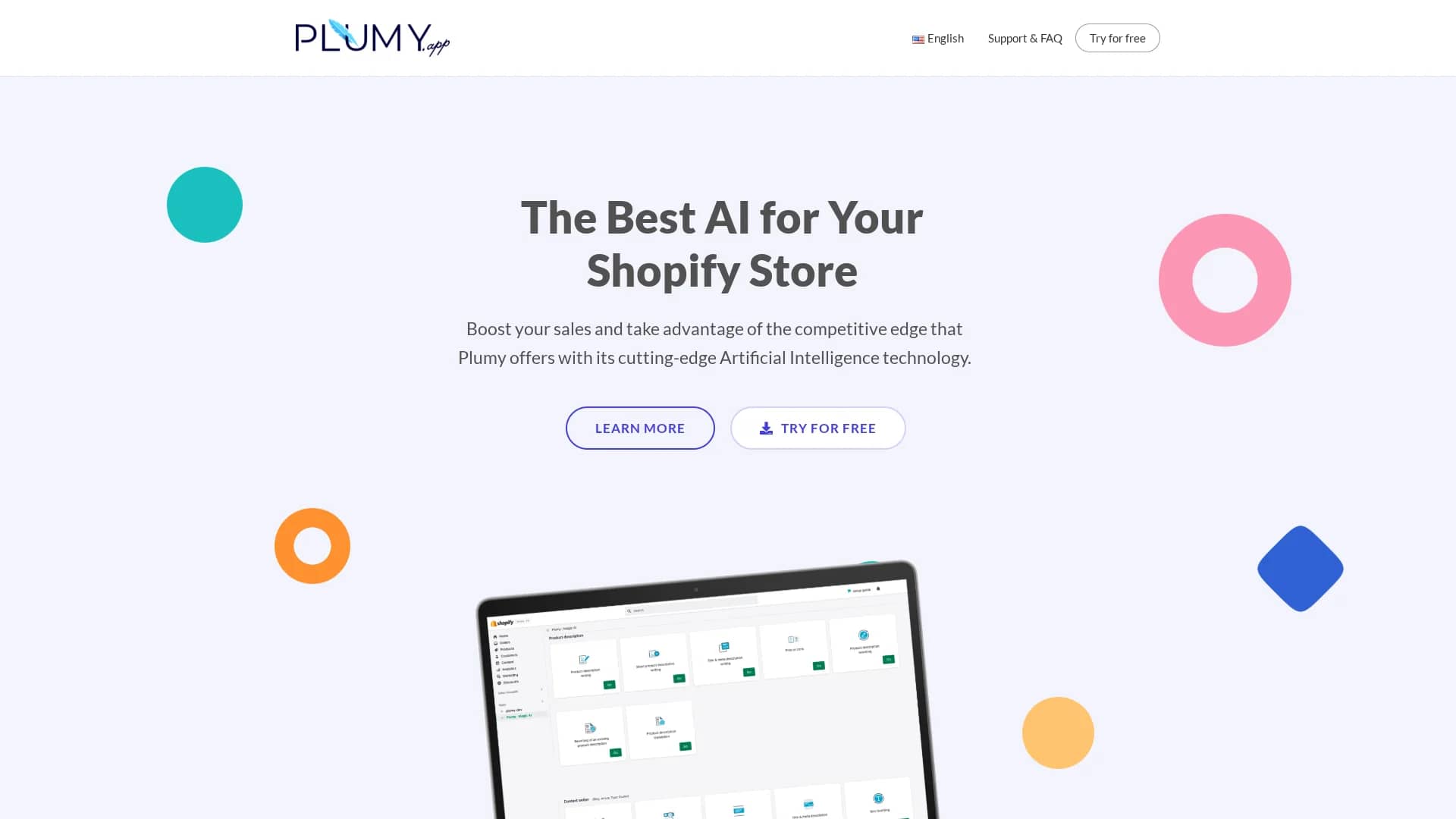 plumy homepage