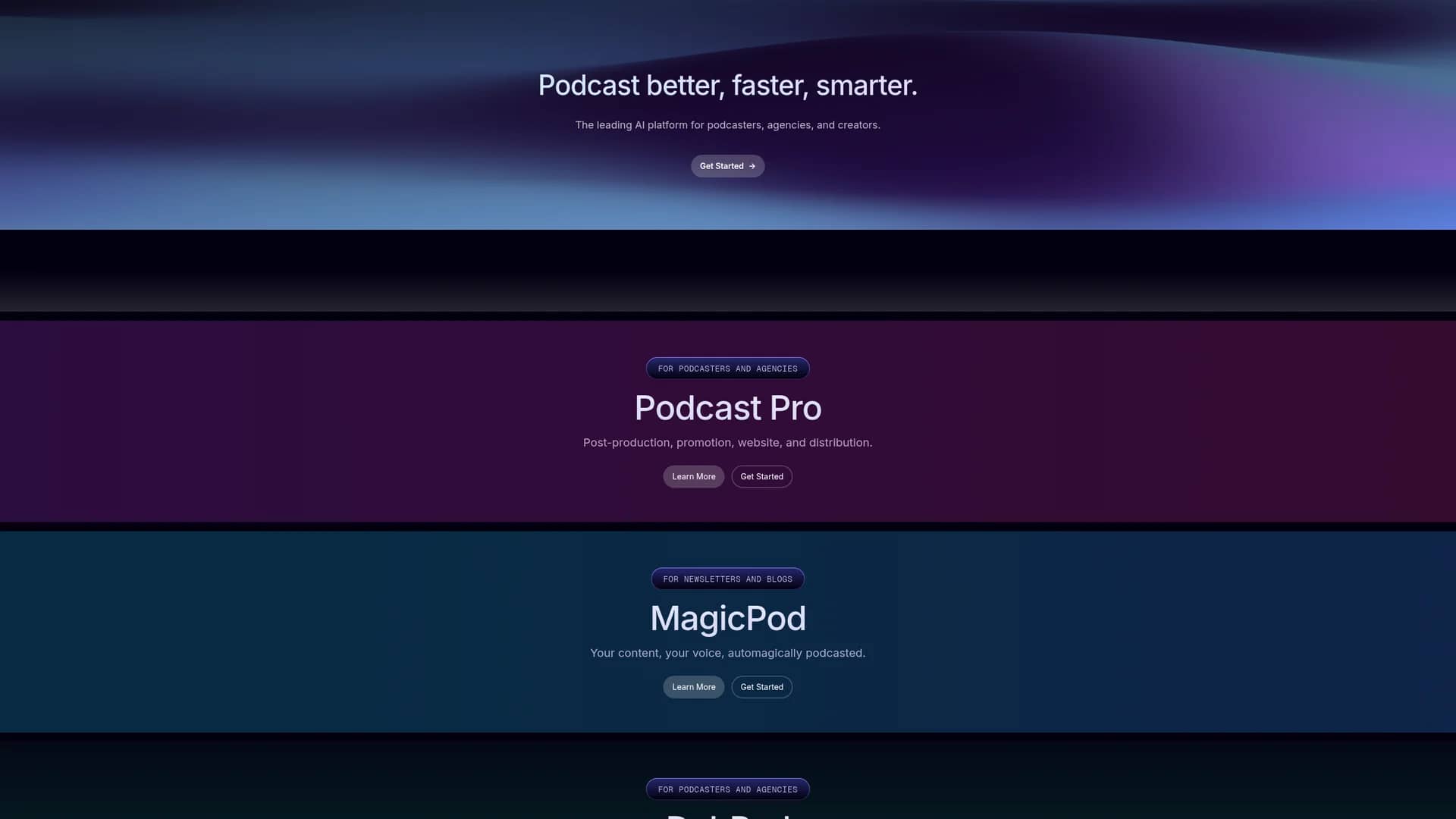 podcastai homepage