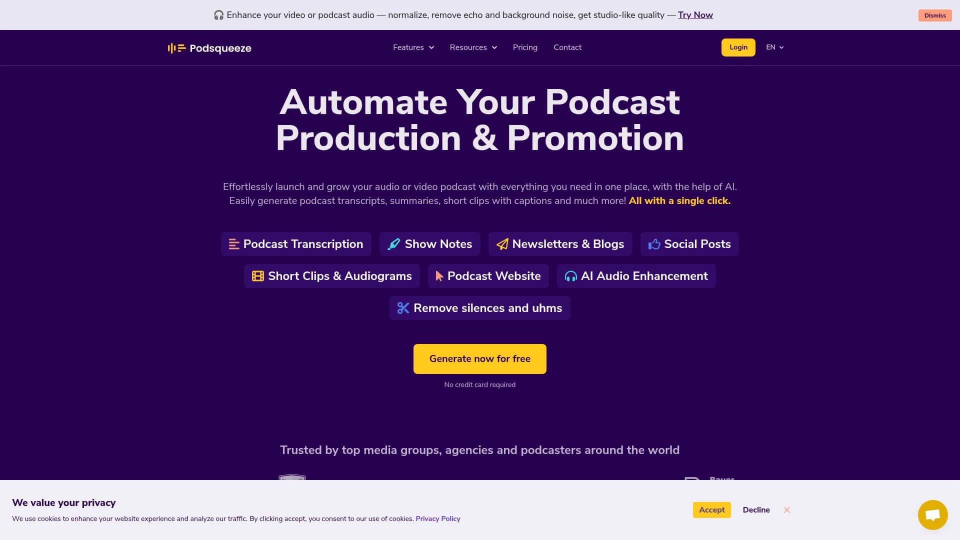 podsqueeze homepage
