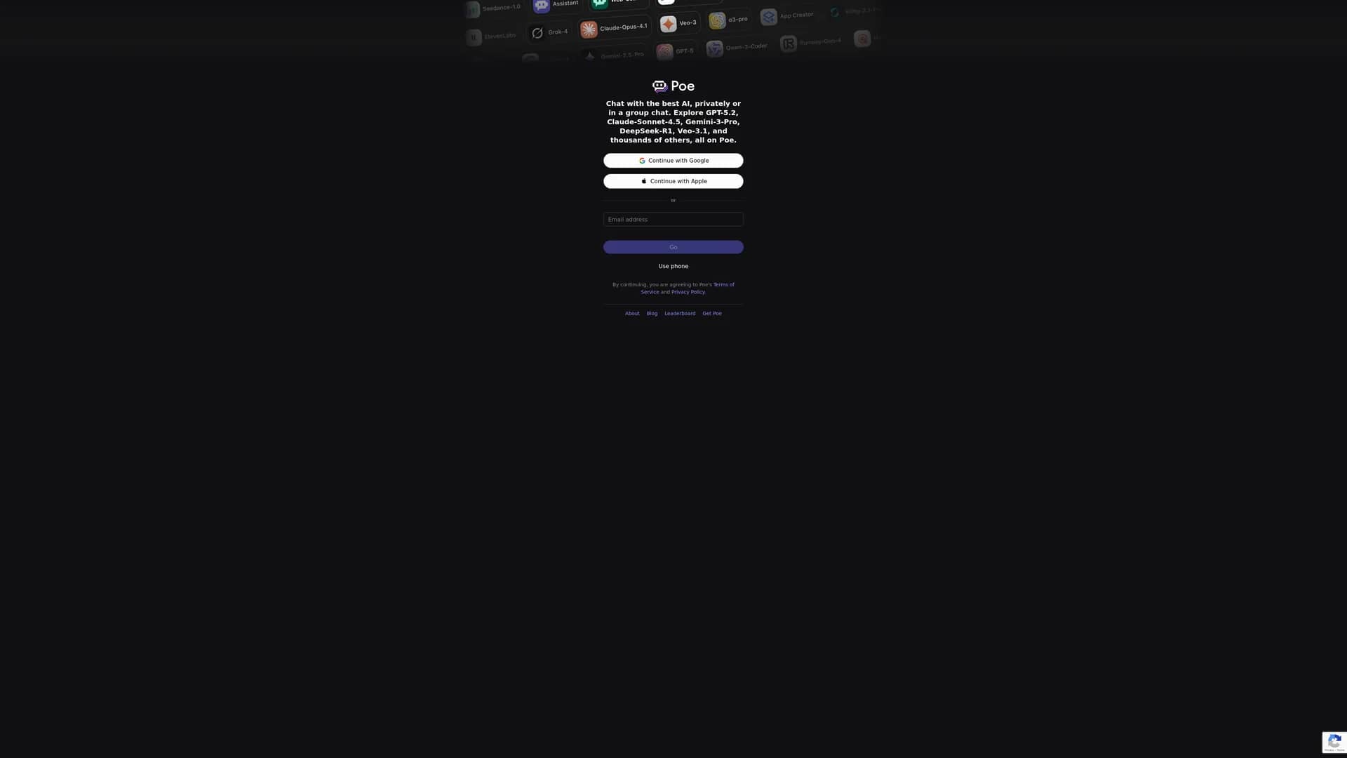 poe homepage