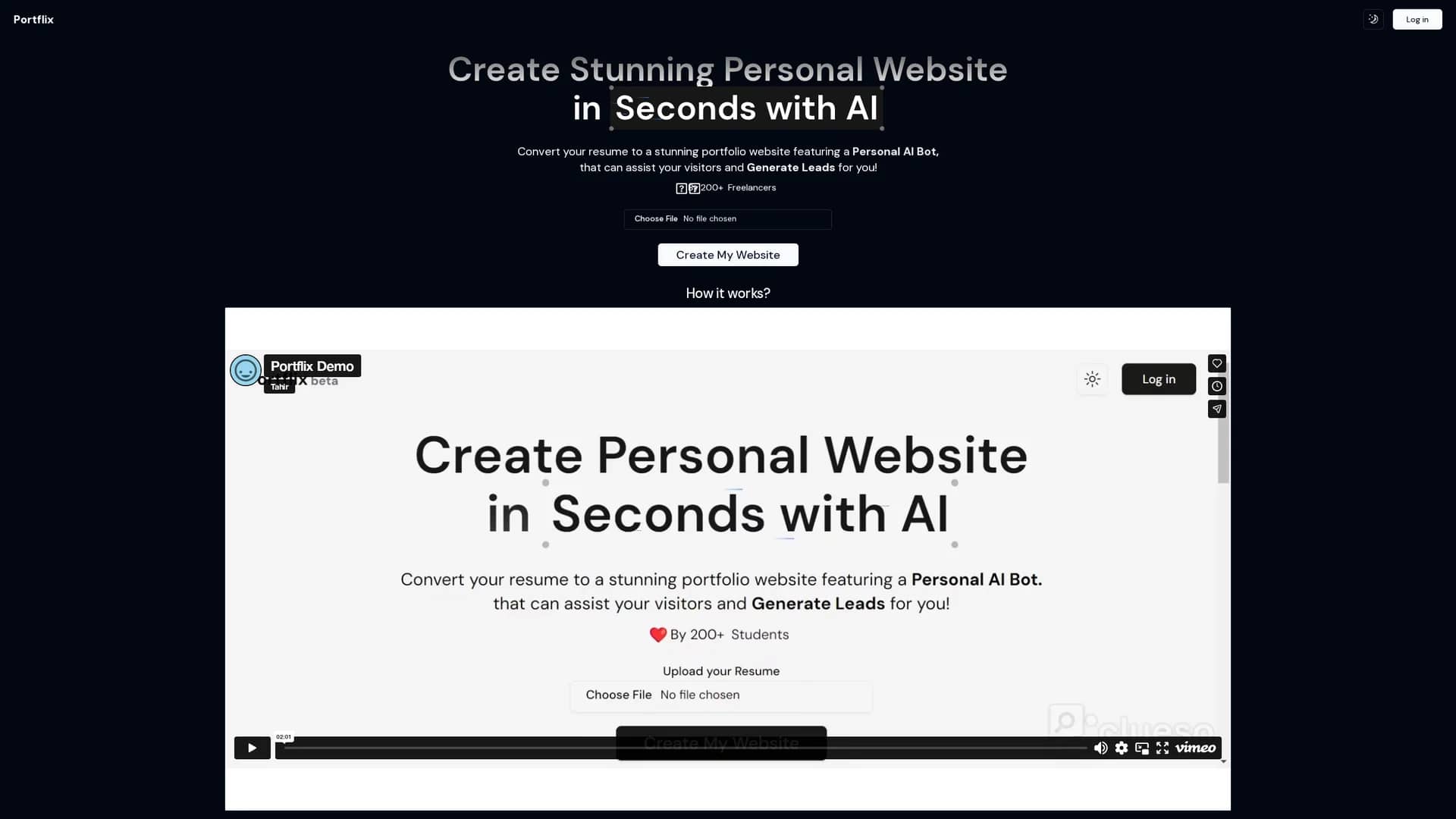 portflix homepage
