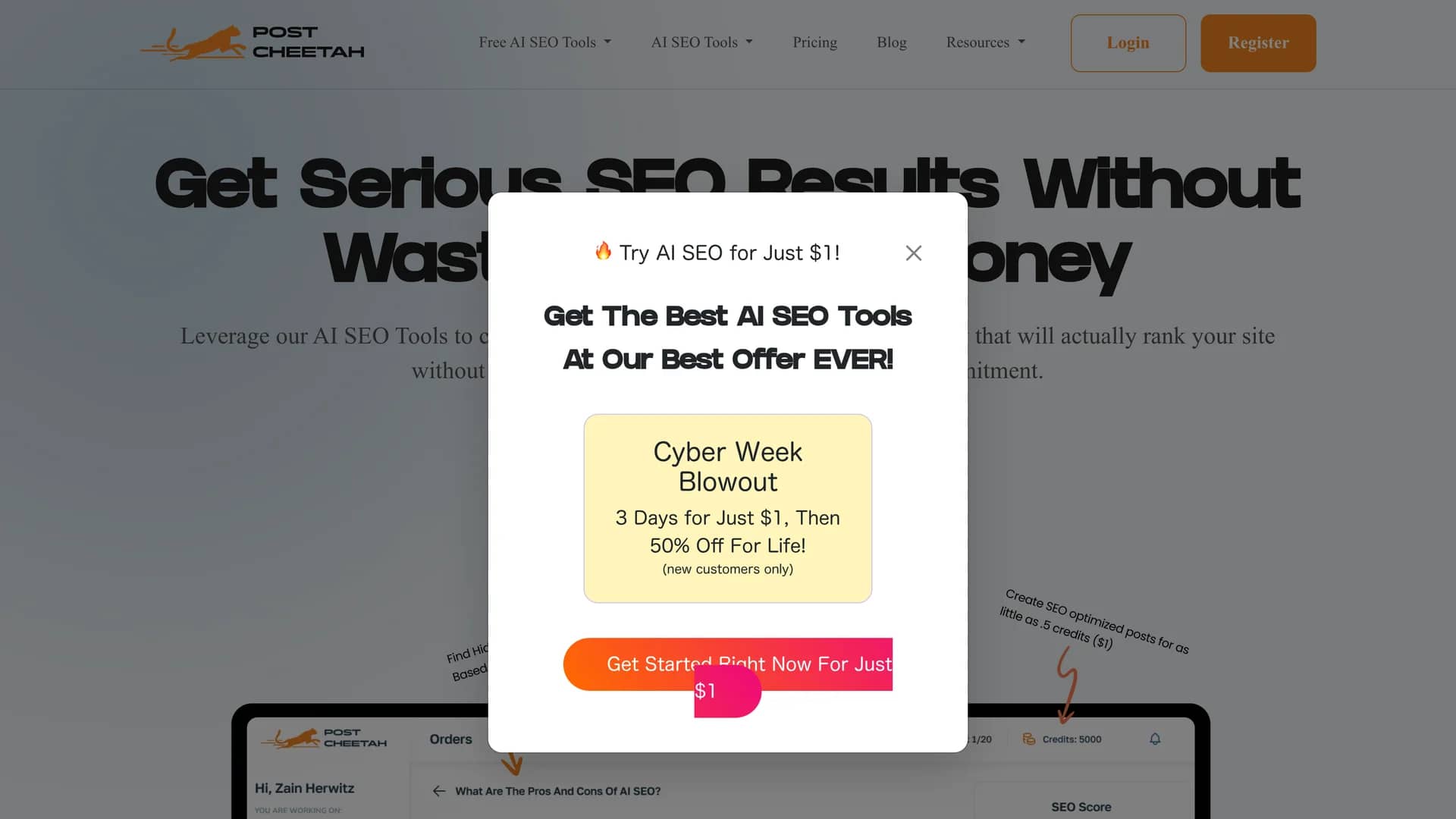 post-cheetah homepage
