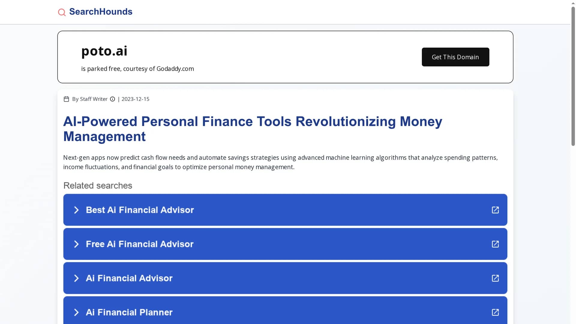 poto-ai homepage