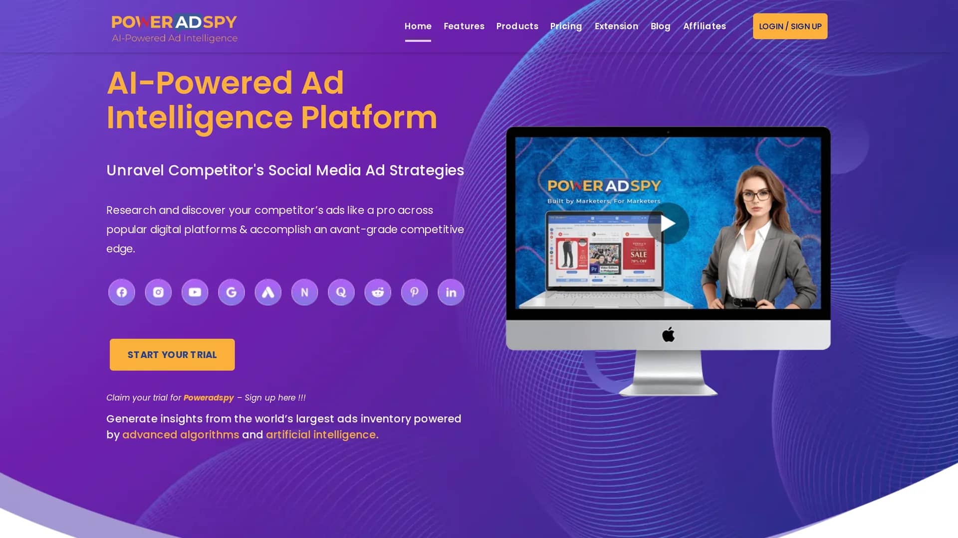 poweradspy homepage