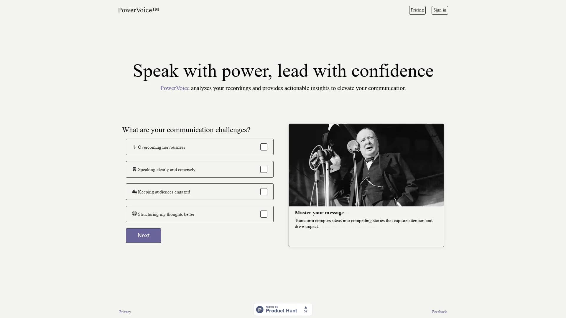 powervoice homepage