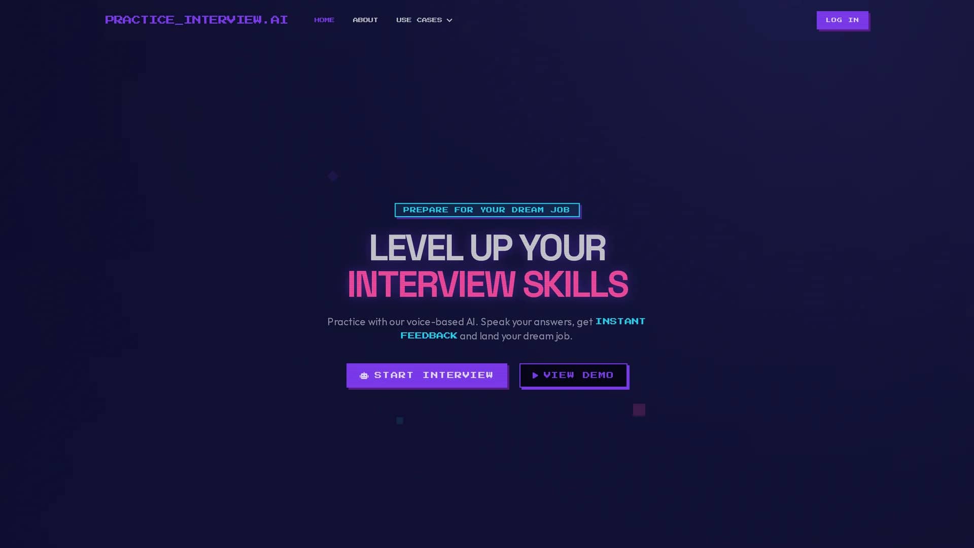 practiceinterview-ai homepage