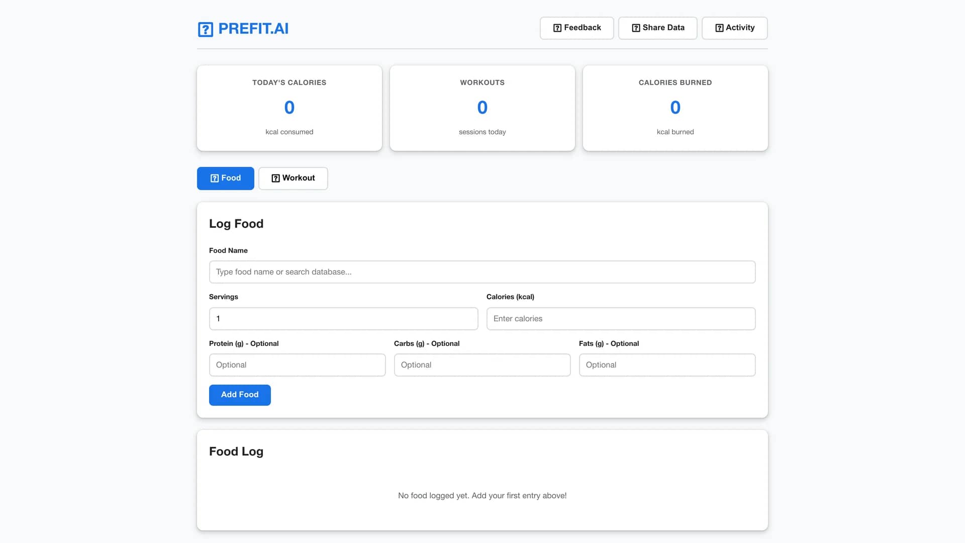 prefit-ai homepage