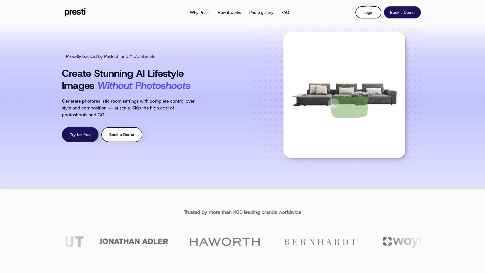 presti-ai homepage