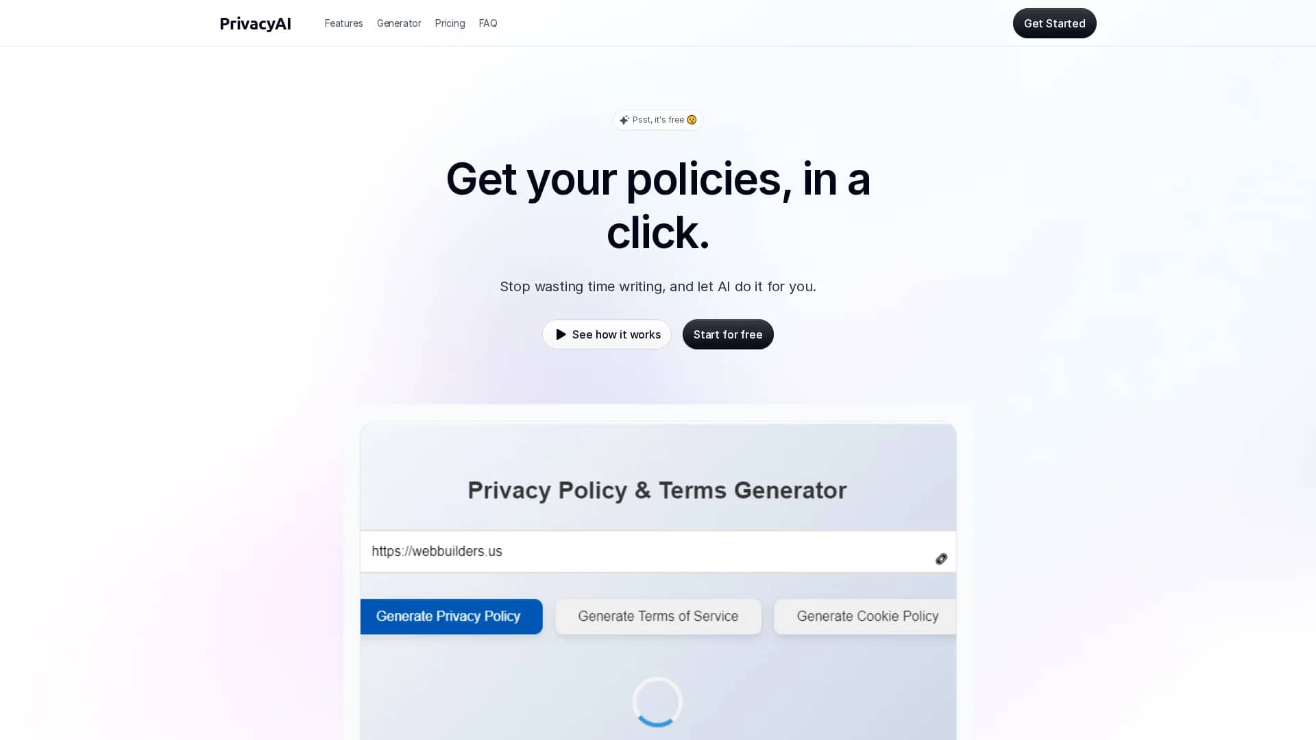 privacyai homepage