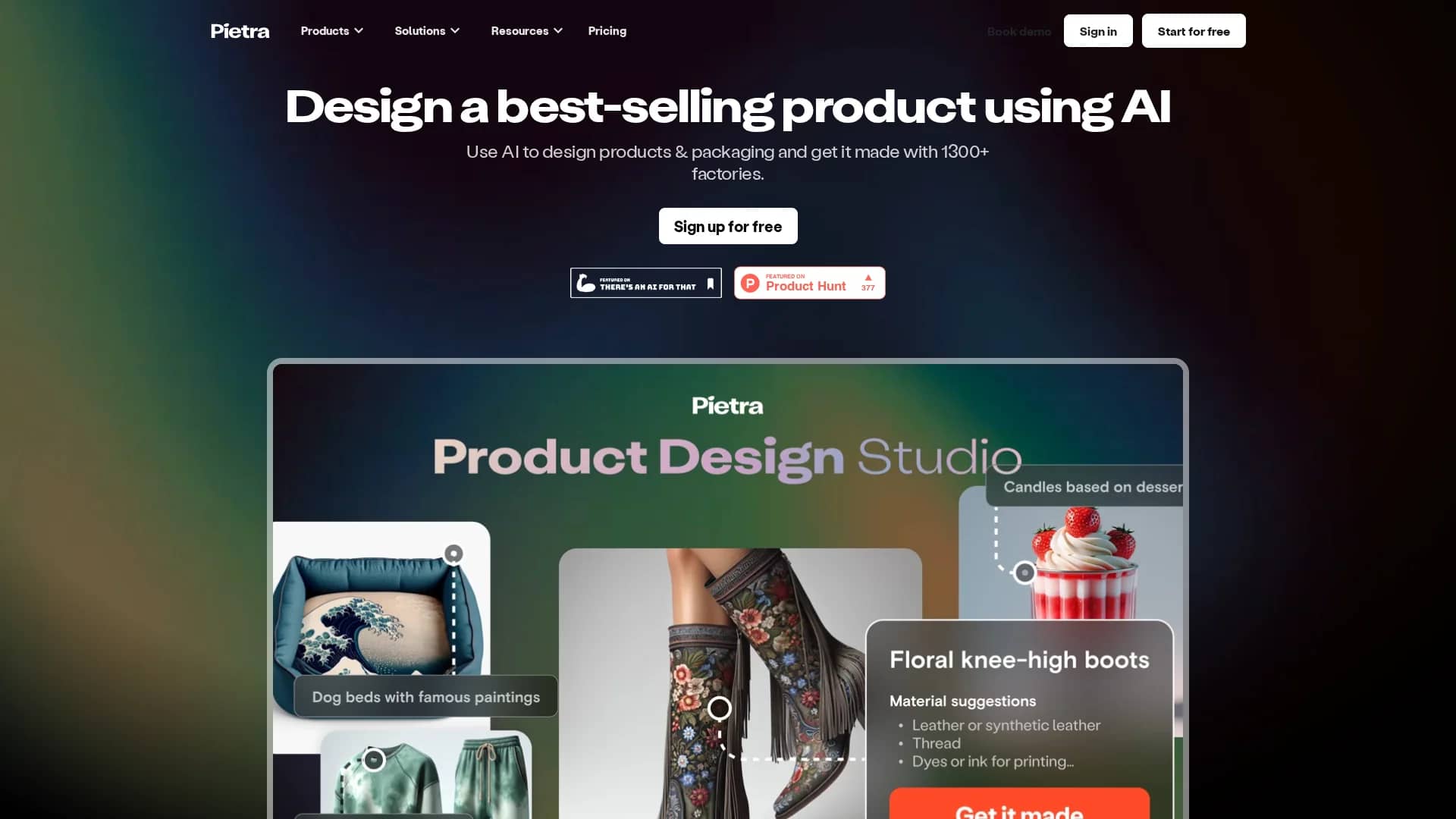 product-design-studio homepage