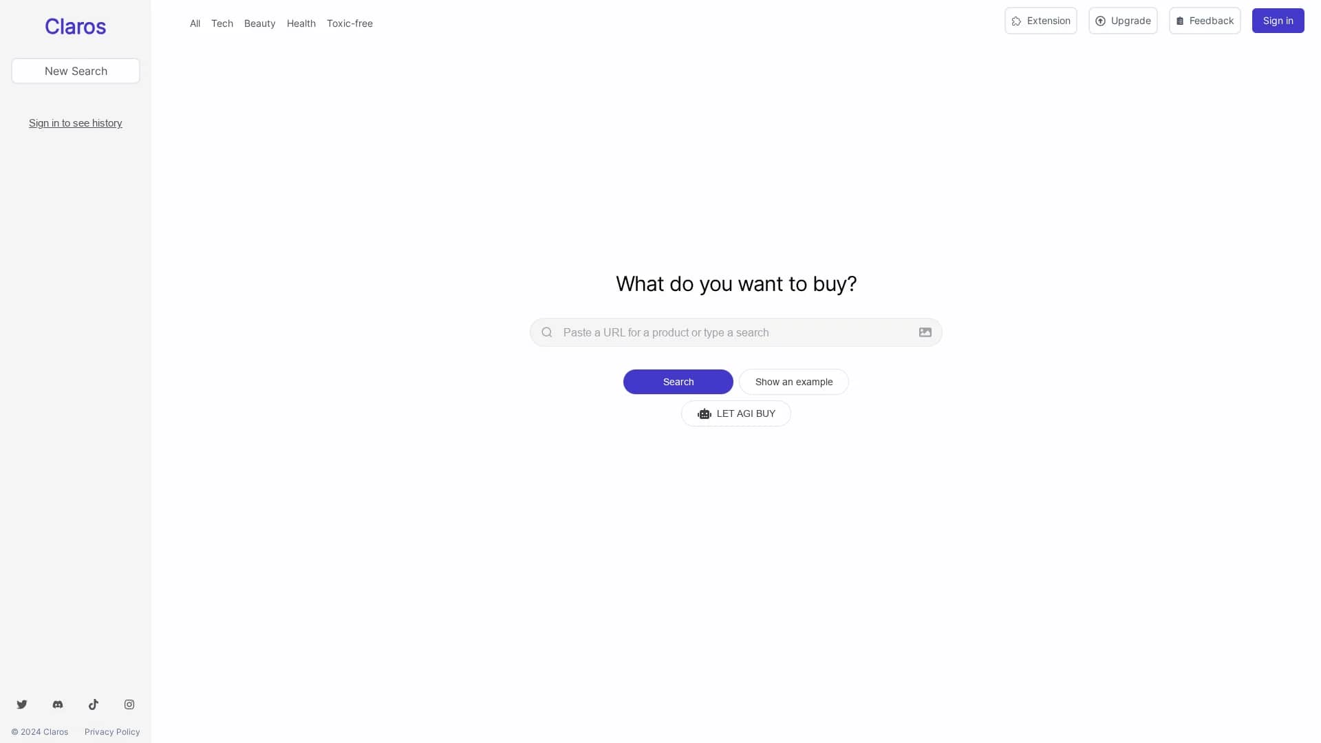 productbot homepage